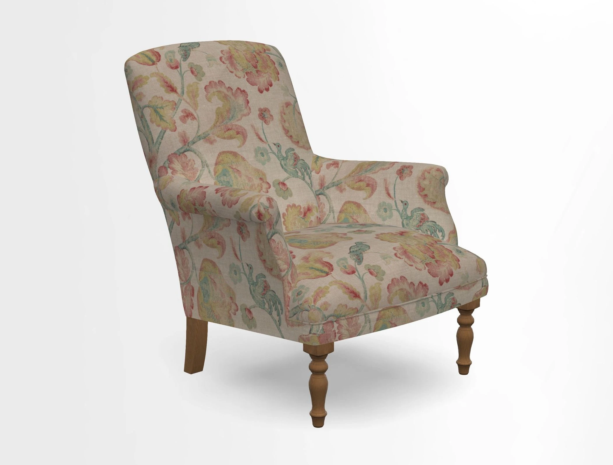 Snape chair in Frond Stripe Small Berry