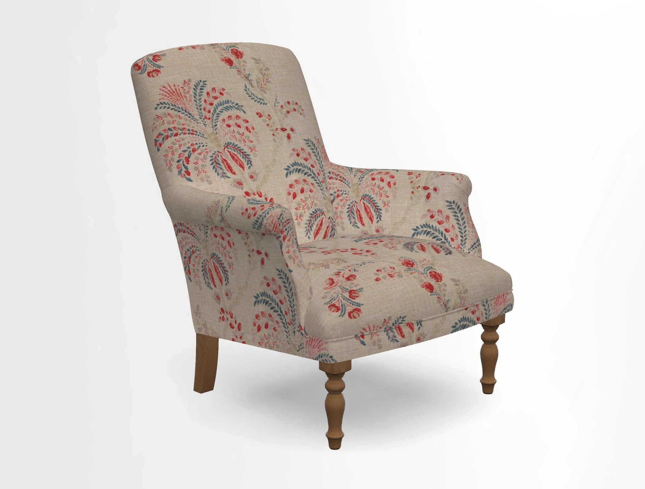 Snape chair in Frond Stripe Small Berry