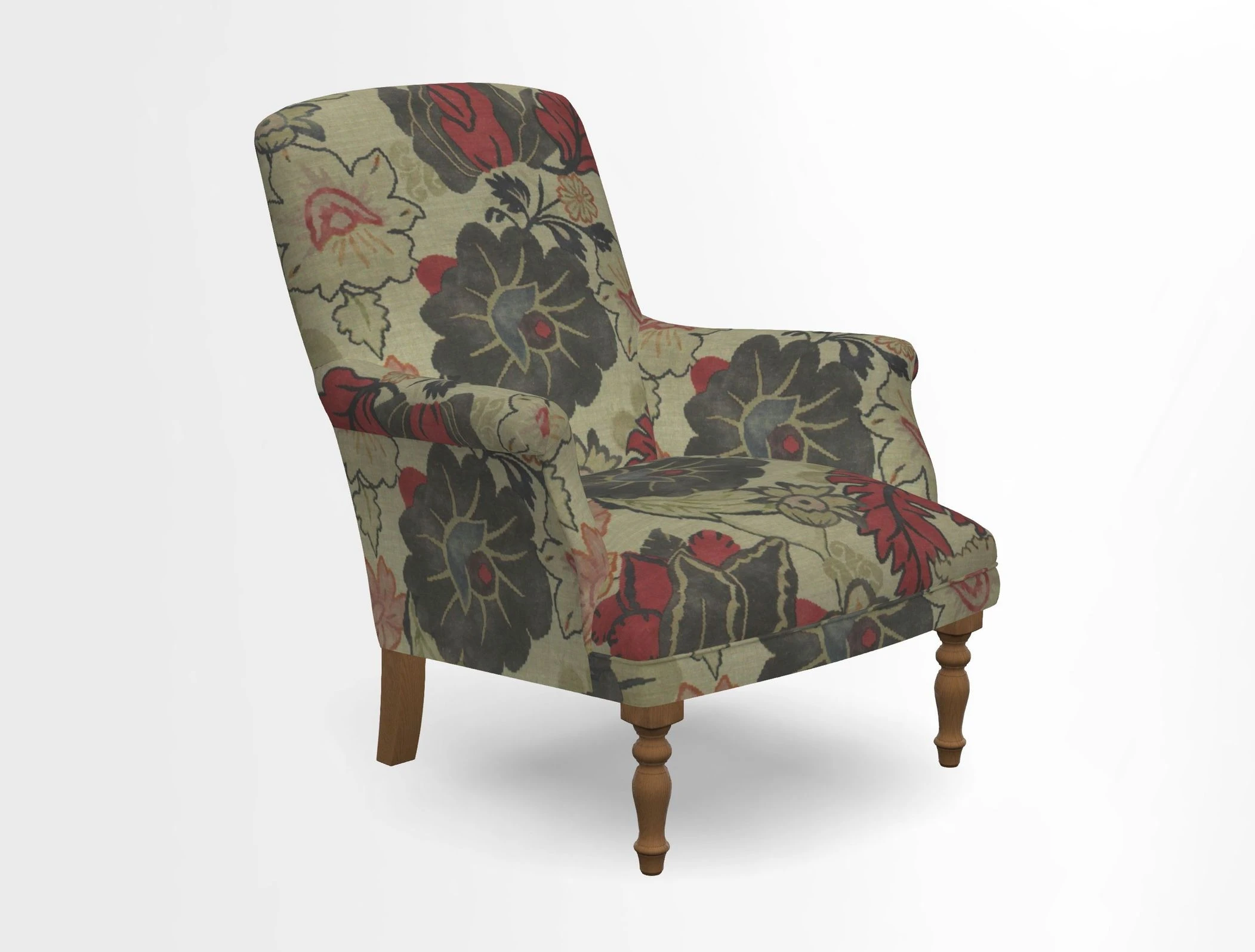 Snape chair in Frond Stripe Small Berry