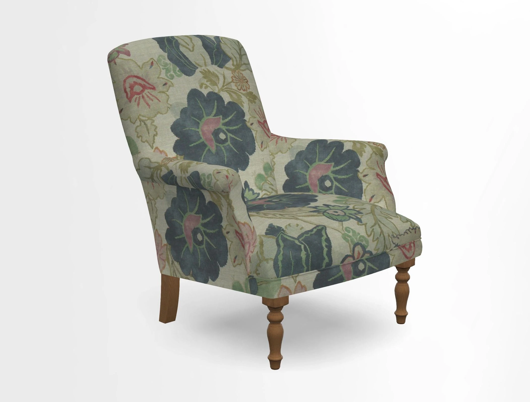 Snape chair in Frond Stripe Small Berry