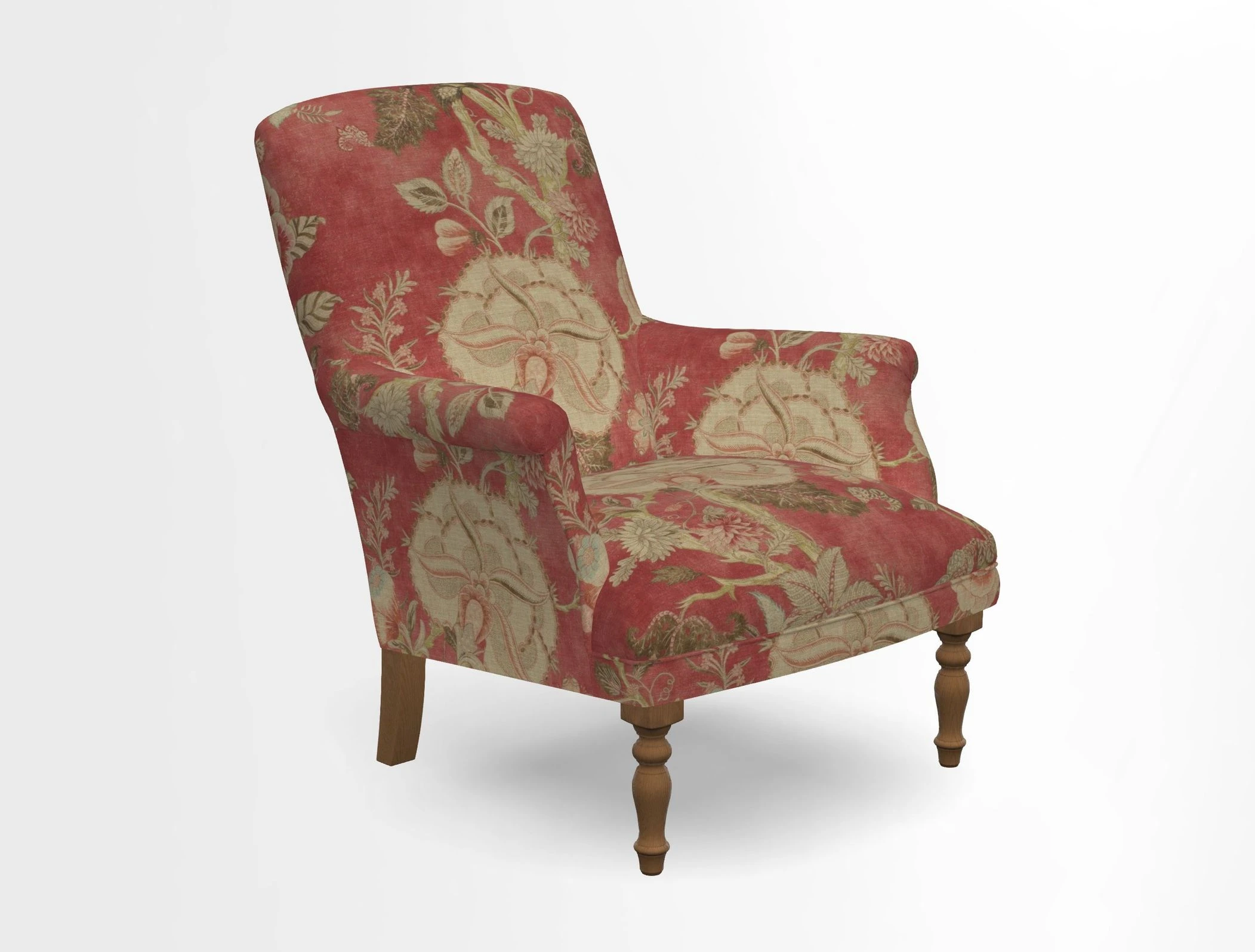 Snape chair in Frond Stripe Small Berry