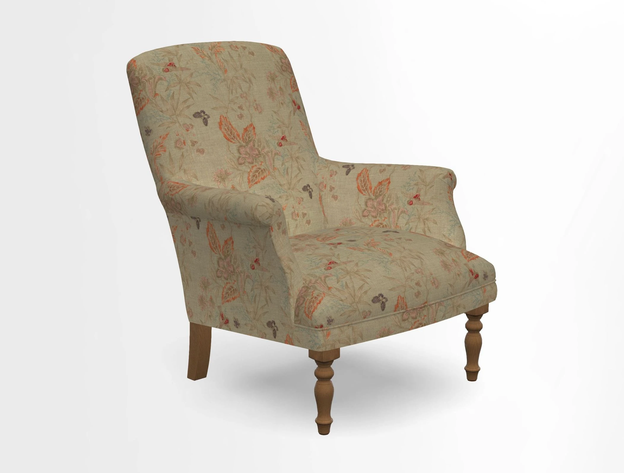 Snape chair in Frond Stripe Small Berry