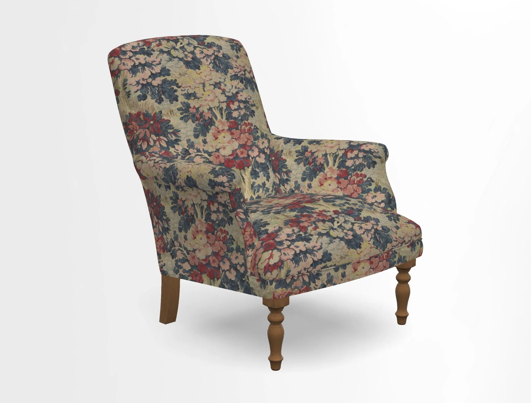Snape chair in Frond Stripe Small Berry
