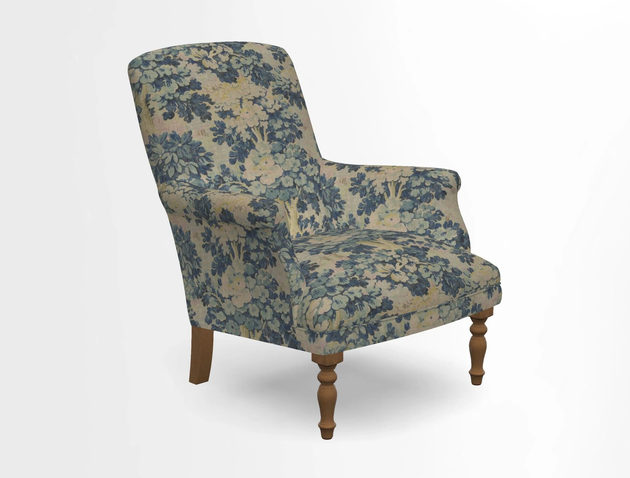 Snape chair in Frond Stripe Small Berry