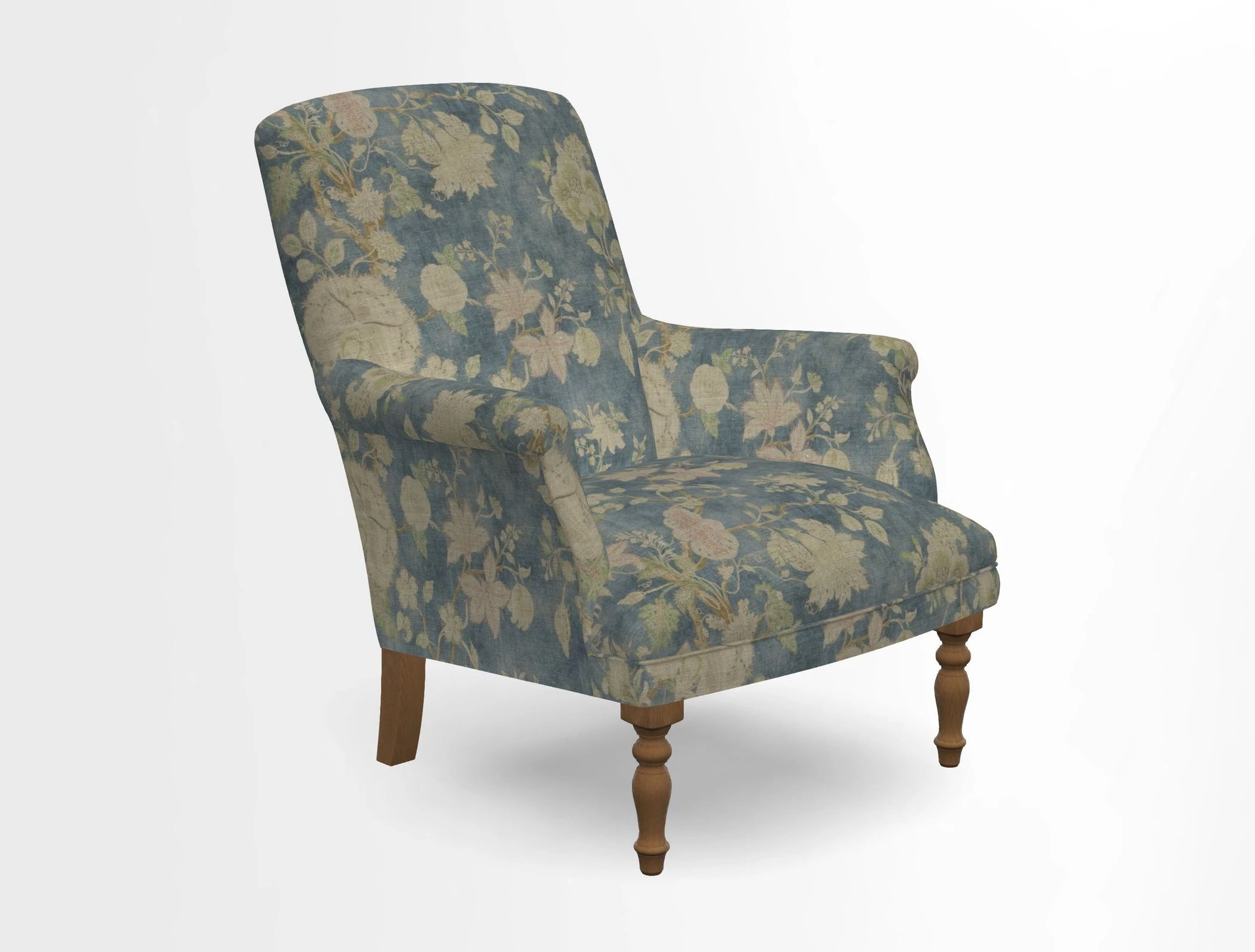 Snape chair in Frond Stripe Small Berry