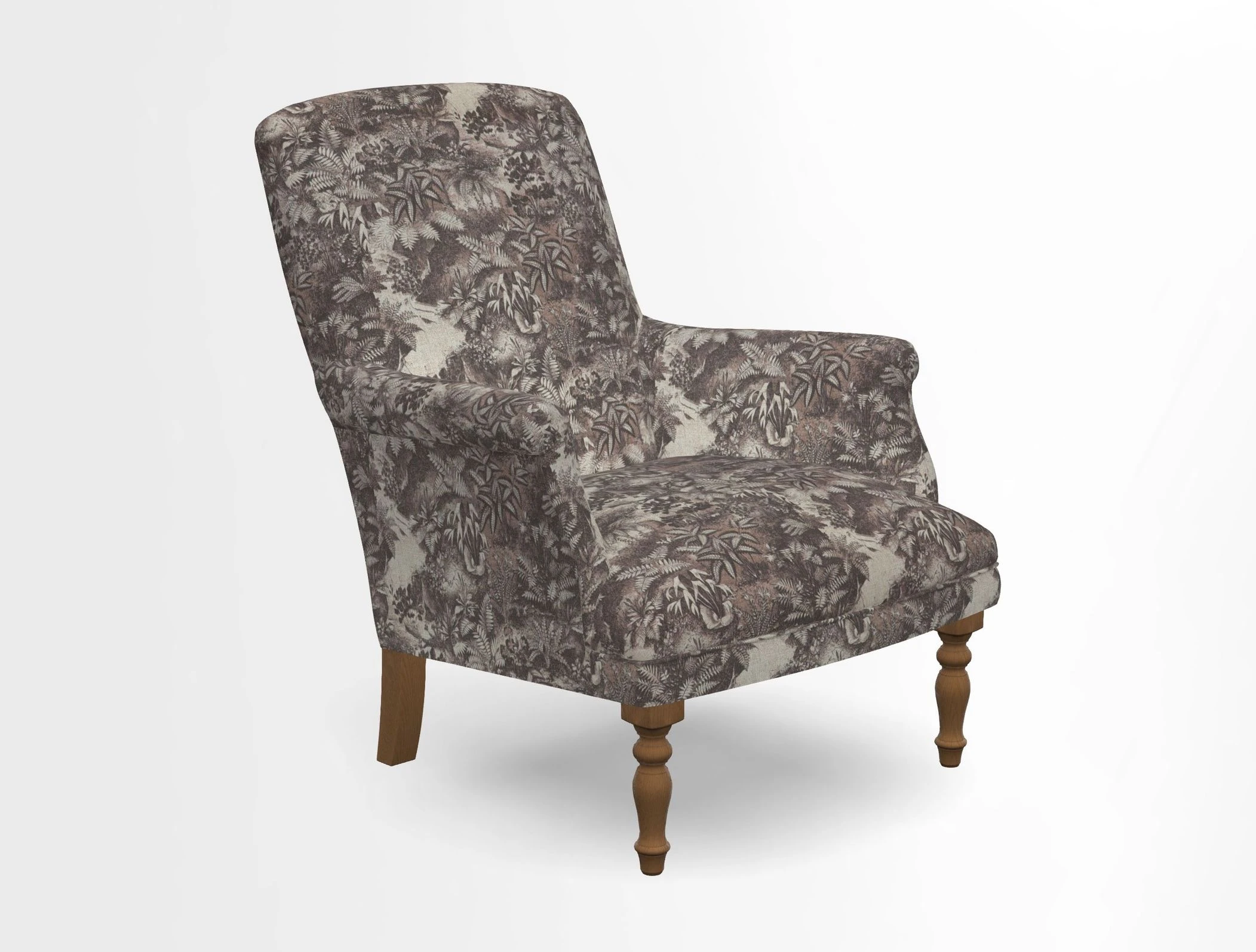 Snape chair in Frond Stripe Small Berry