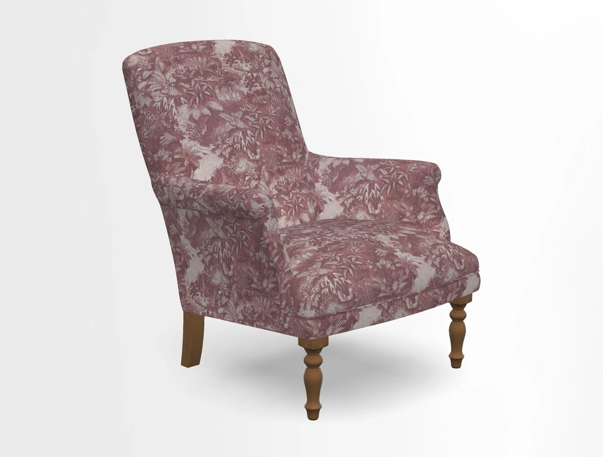 Snape chair in Frond Stripe Small Berry