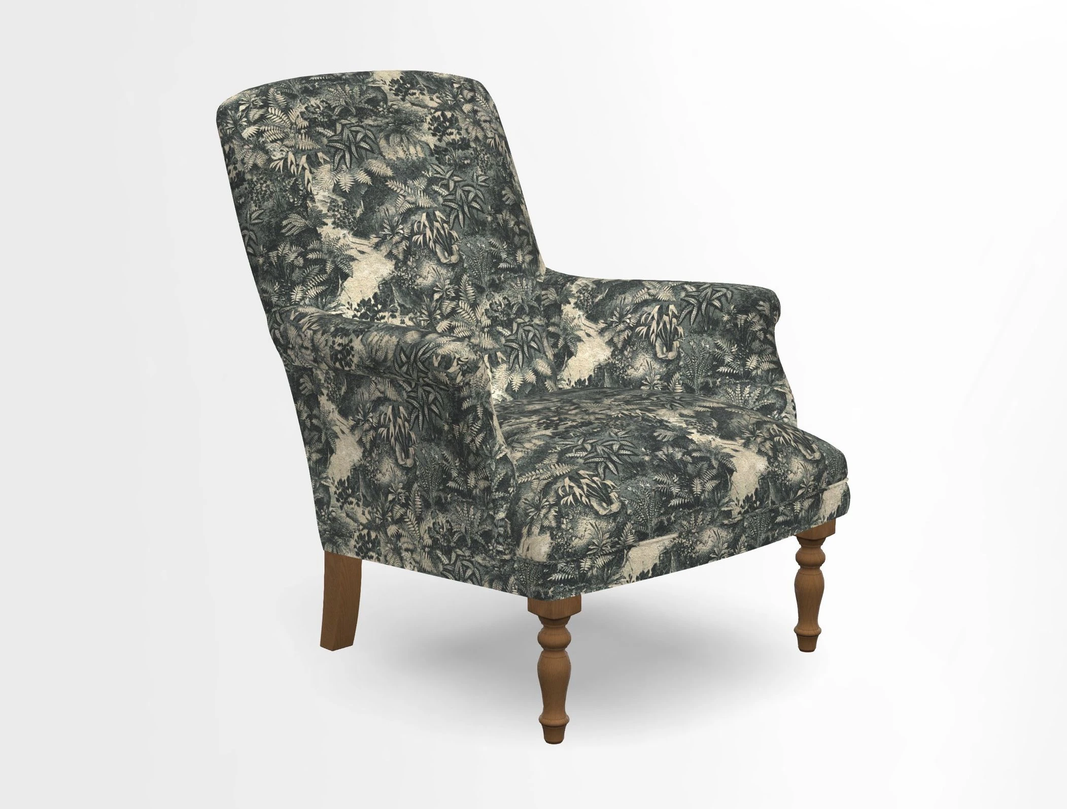 Snape chair in Frond Stripe Small Berry
