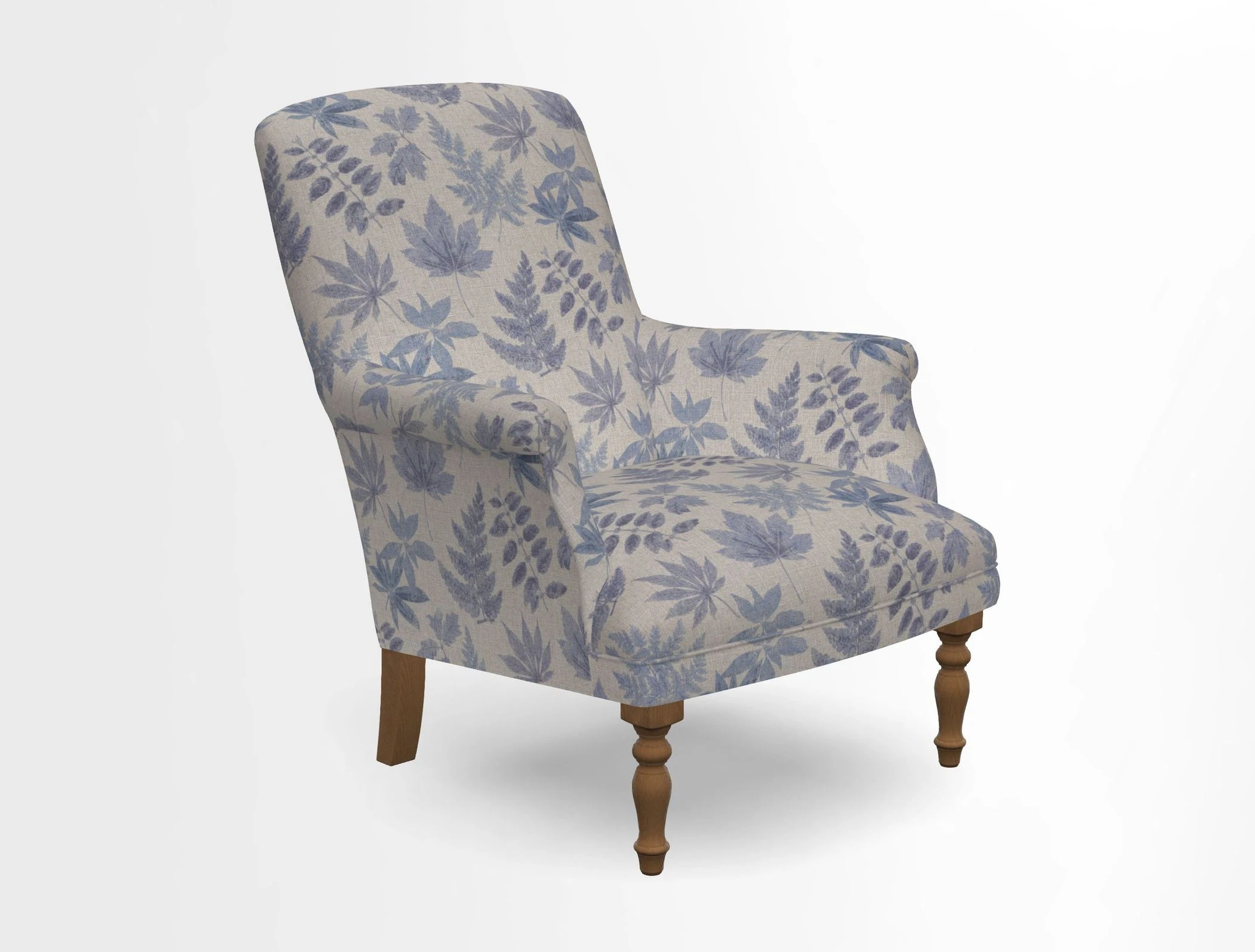 Snape chair in Frond Stripe Small Berry