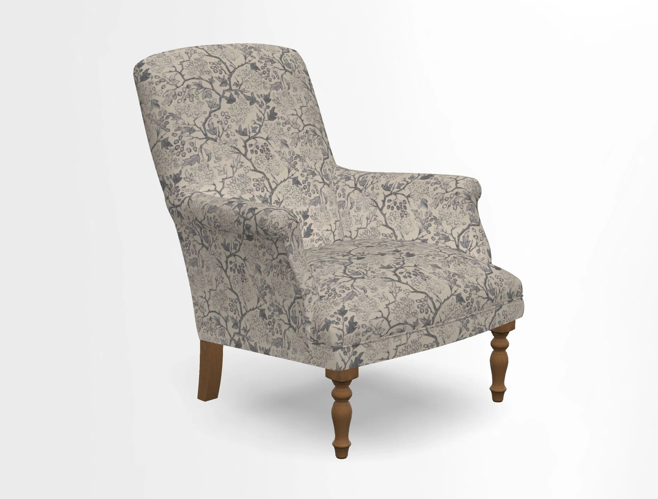Snape chair in Frond Stripe Small Berry