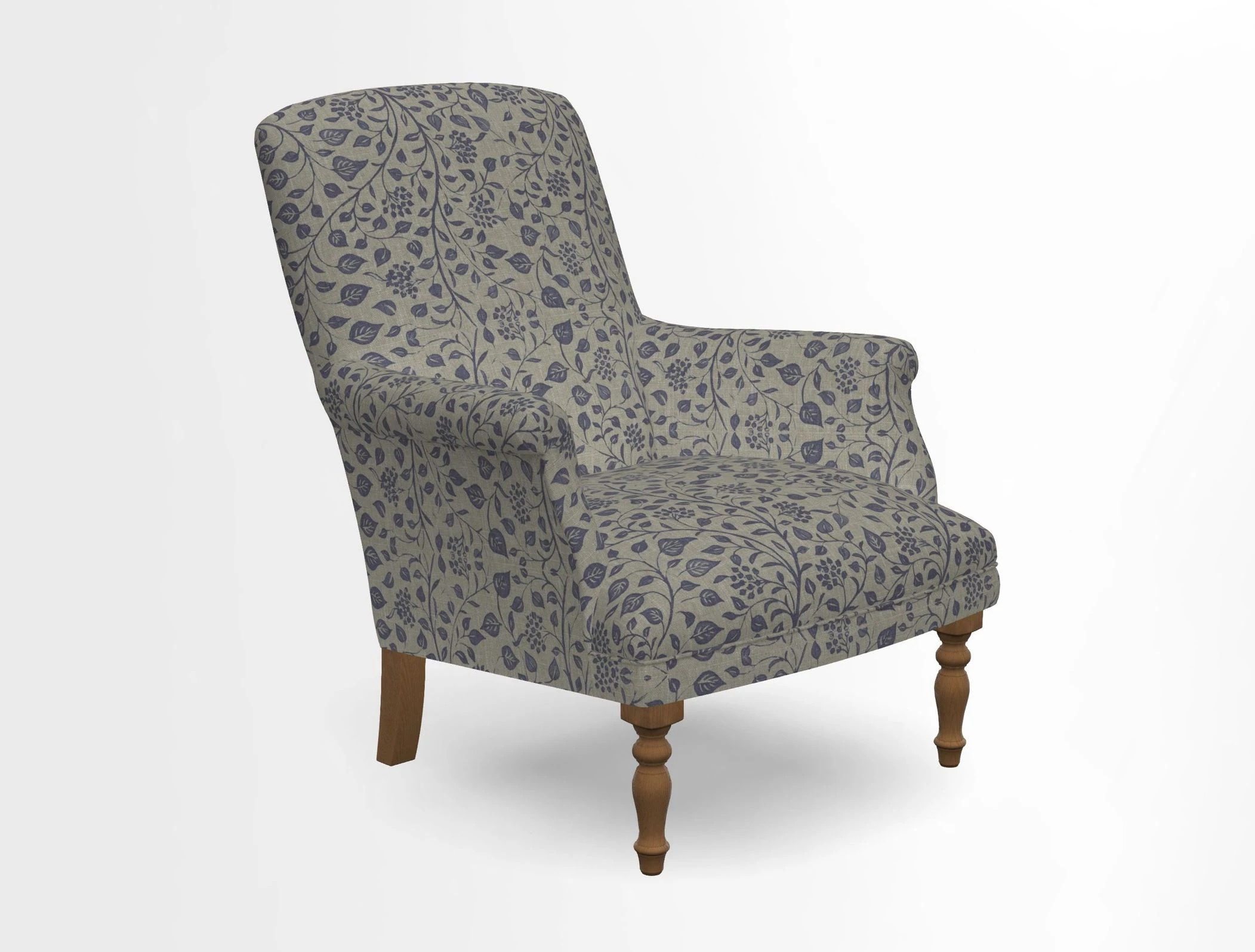 Snape chair in Frond Stripe Small Berry
