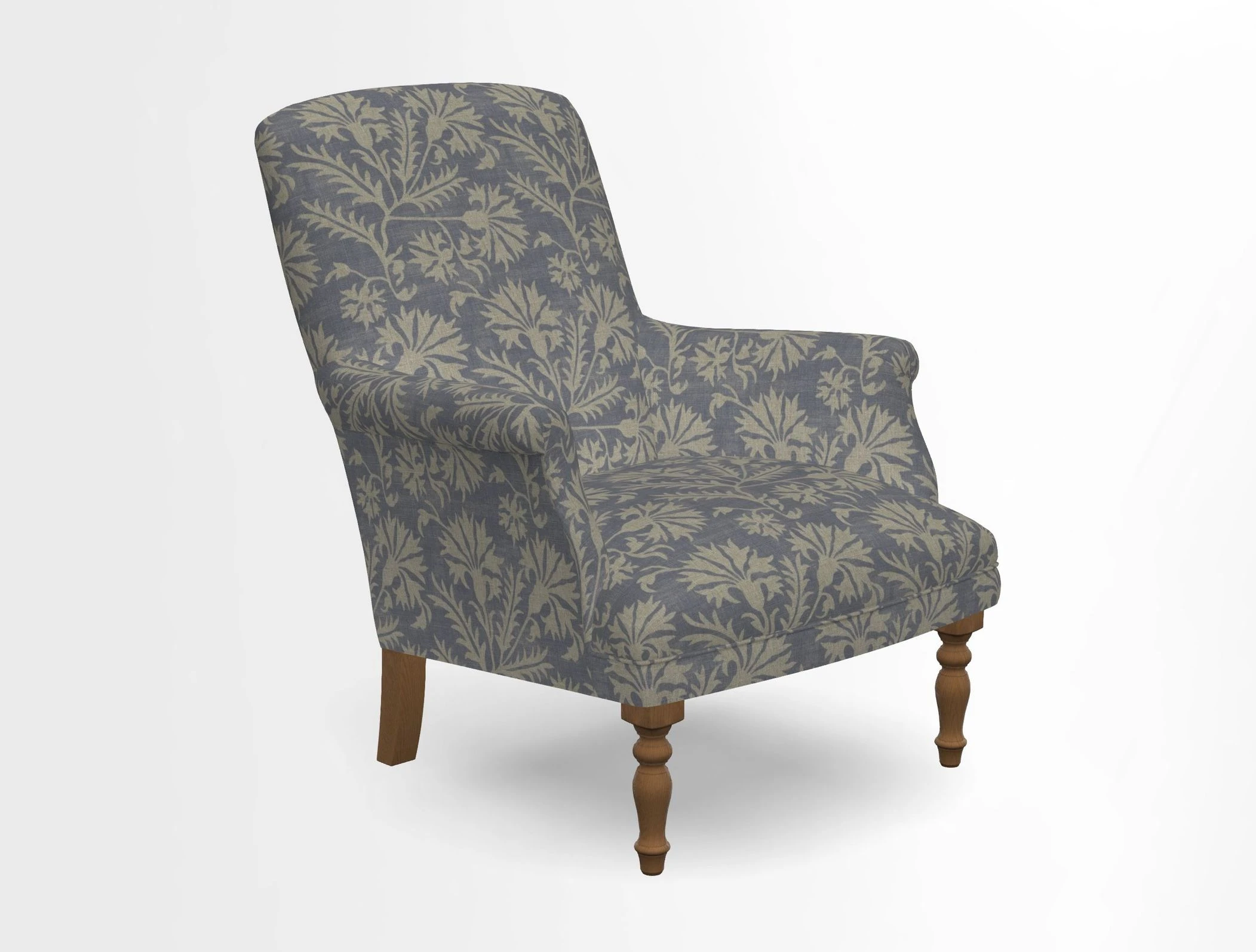 Snape chair in Frond Stripe Small Berry