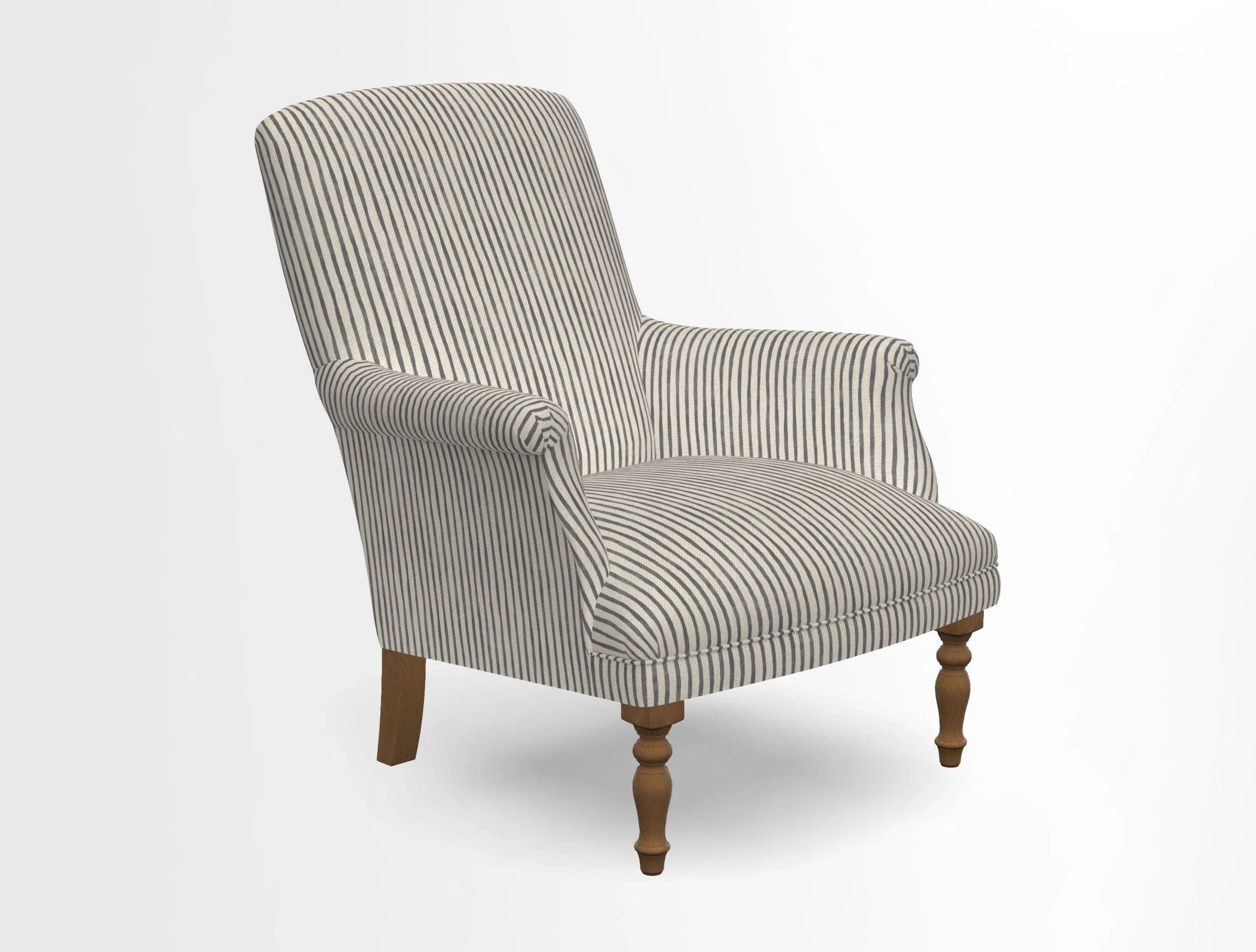 Snape chair in Frond Stripe Small Berry