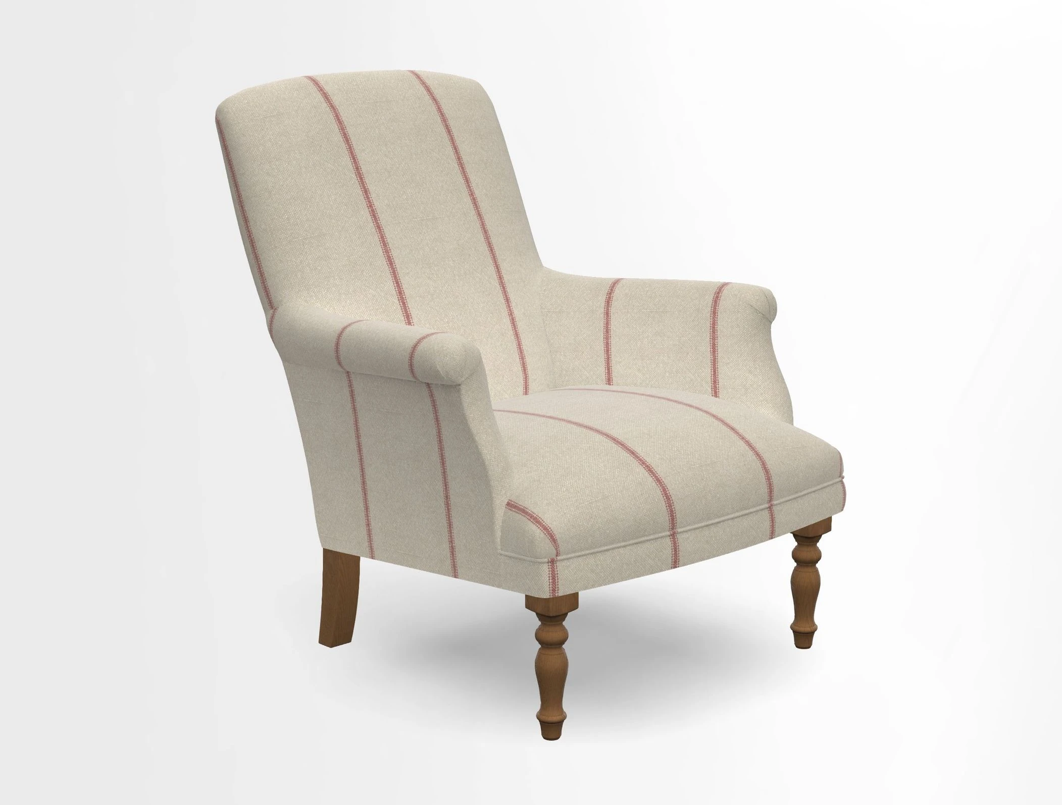 Snape chair in Frond Stripe Small Berry