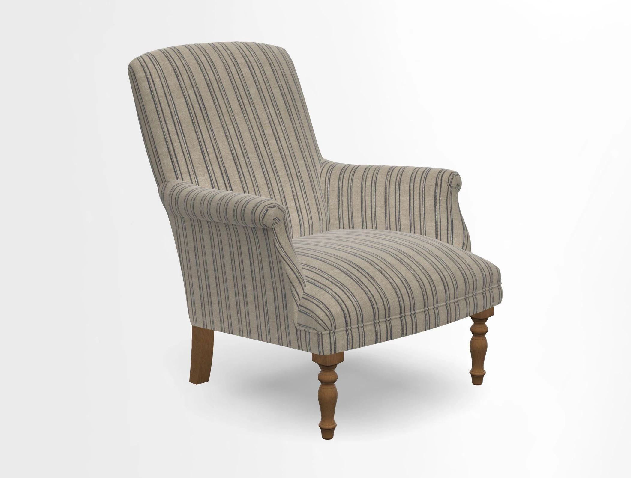 Snape chair in Frond Stripe Small Berry
