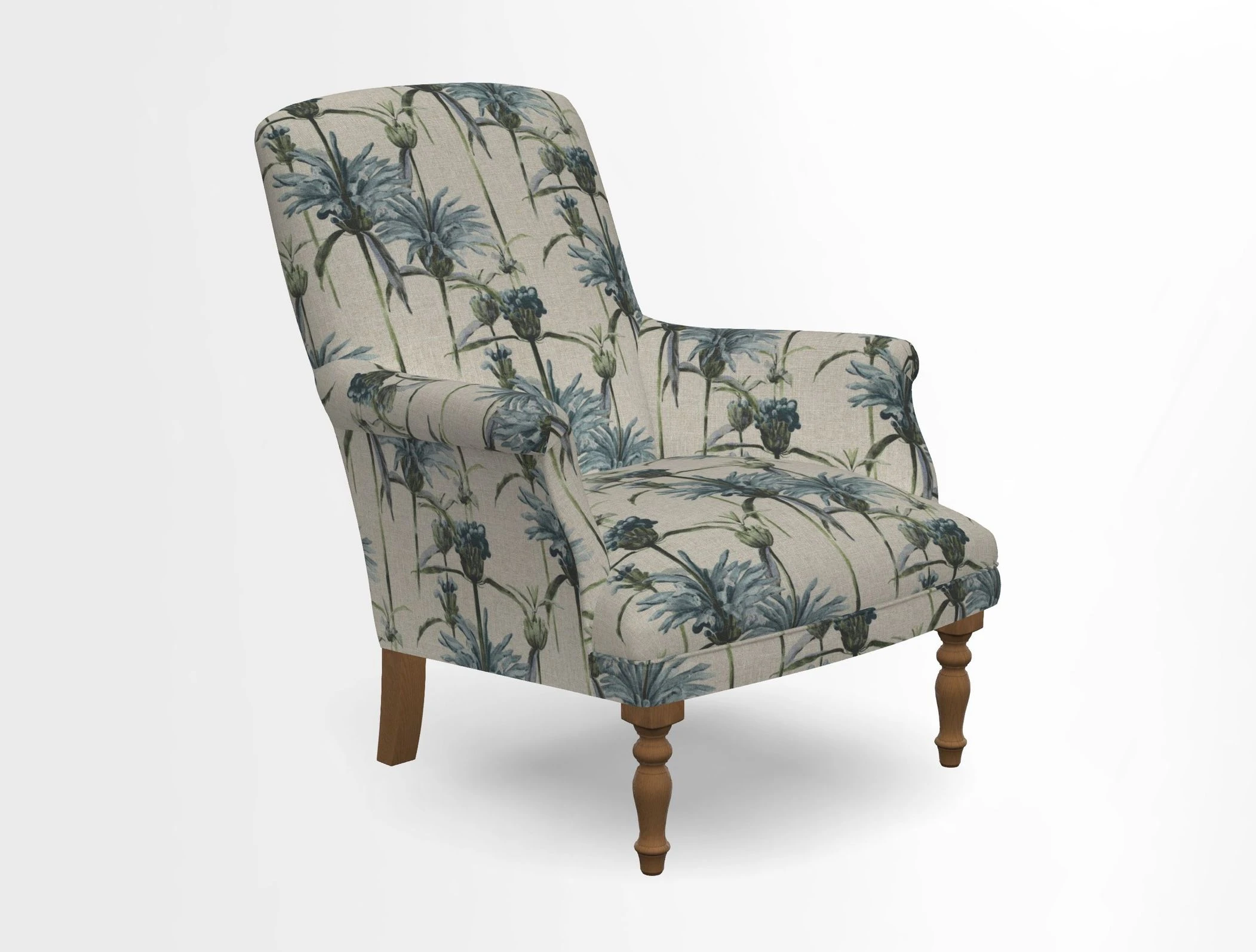 Snape chair in Frond Stripe Small Berry