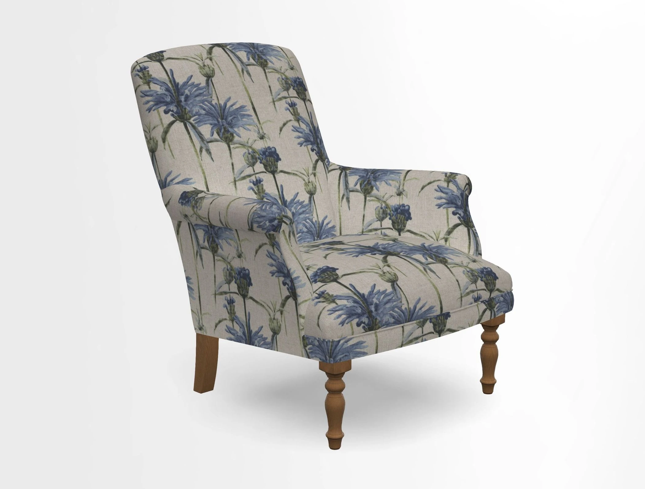 Snape chair in Frond Stripe Small Berry