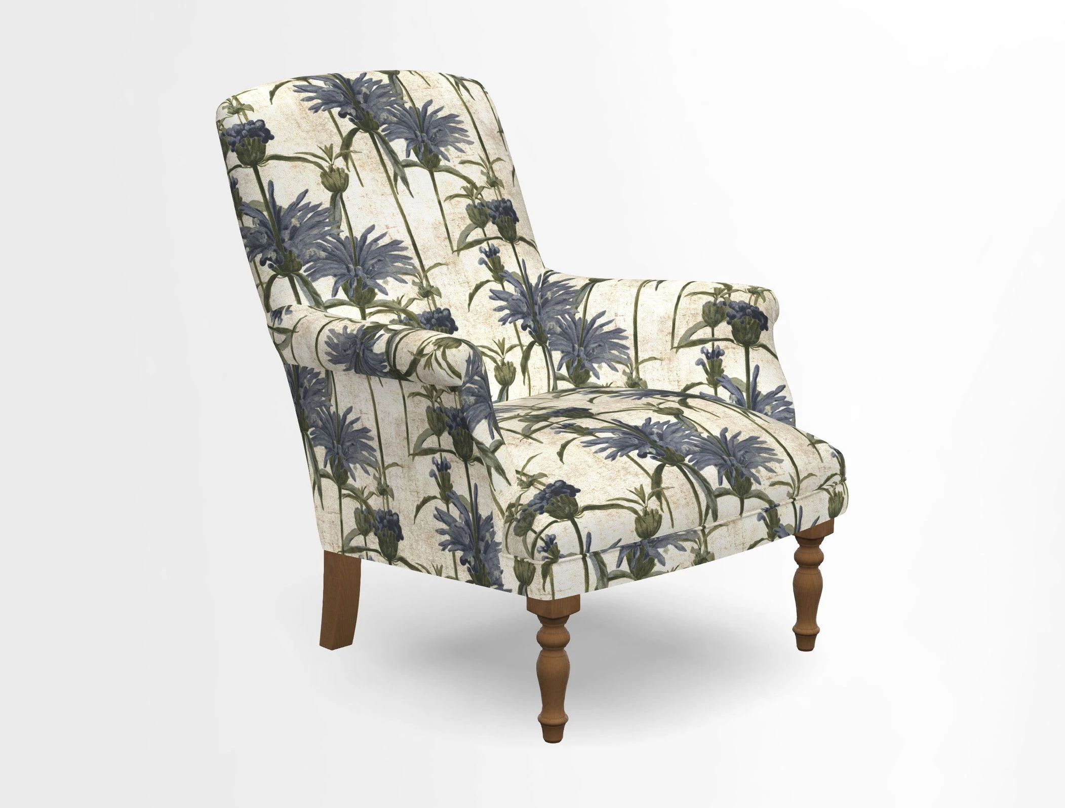 Snape chair in Frond Stripe Small Berry