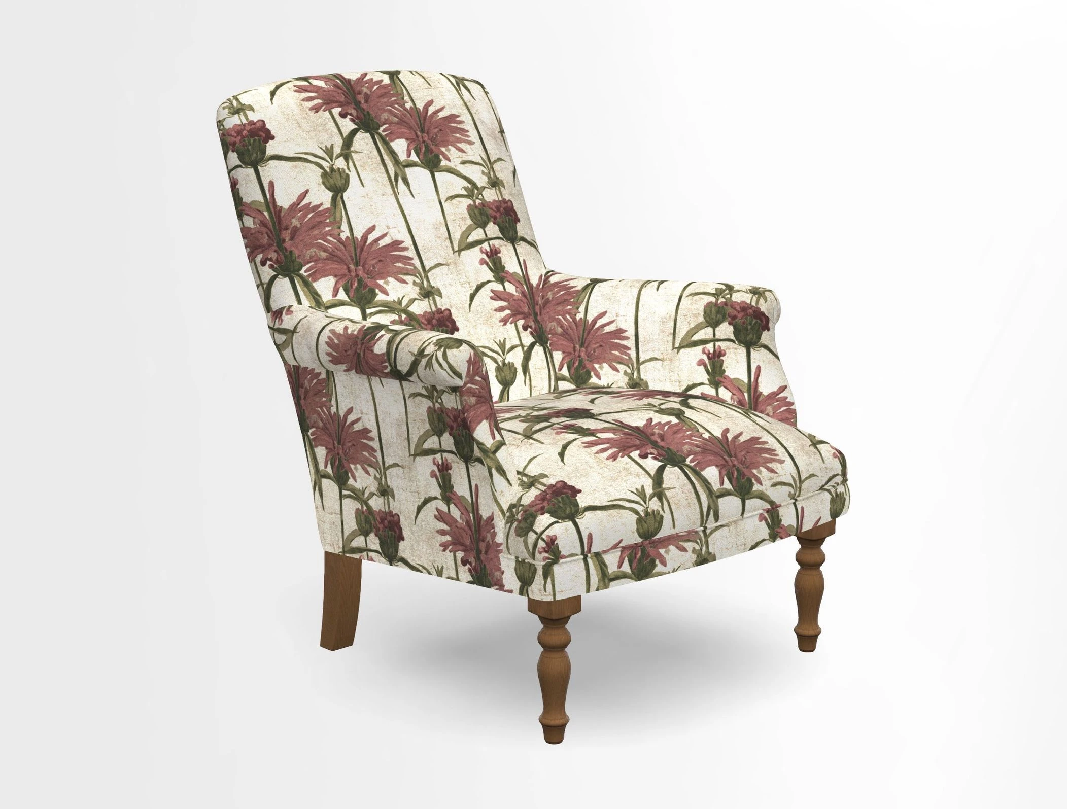 Snape chair in Frond Stripe Small Berry