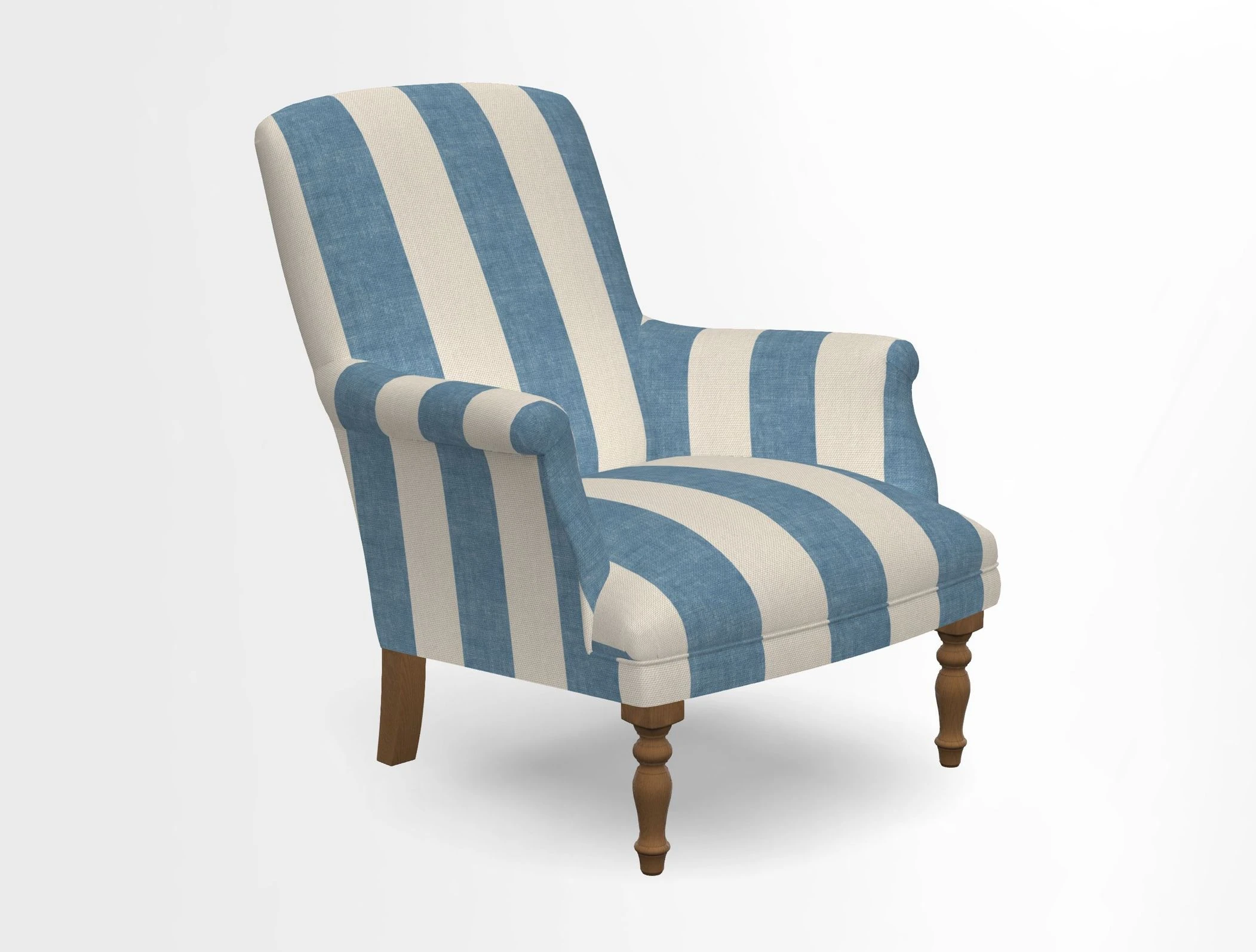 Snape chair in Frond Stripe Small Berry