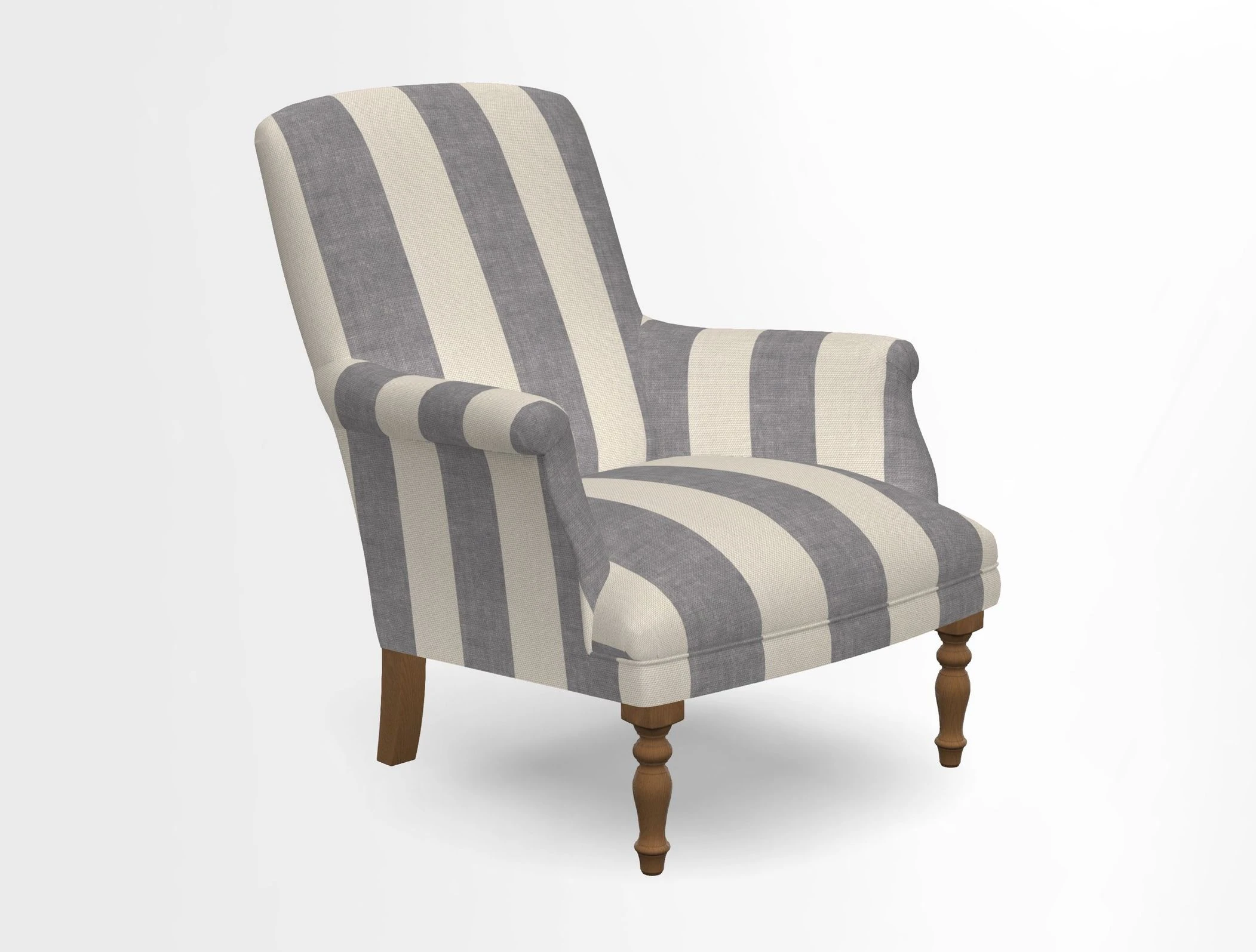 Snape chair in Frond Stripe Small Berry