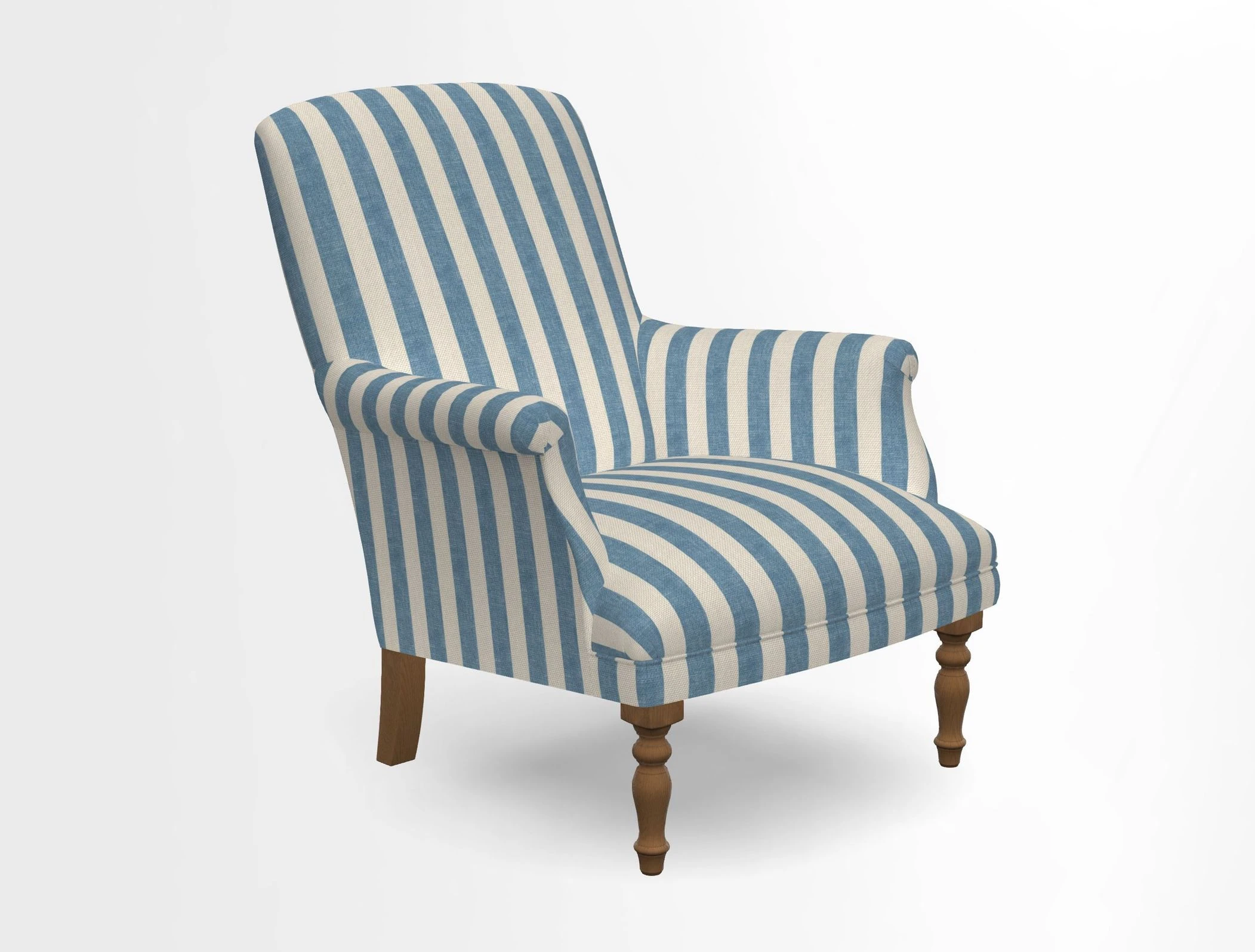 Snape chair in Frond Stripe Small Berry