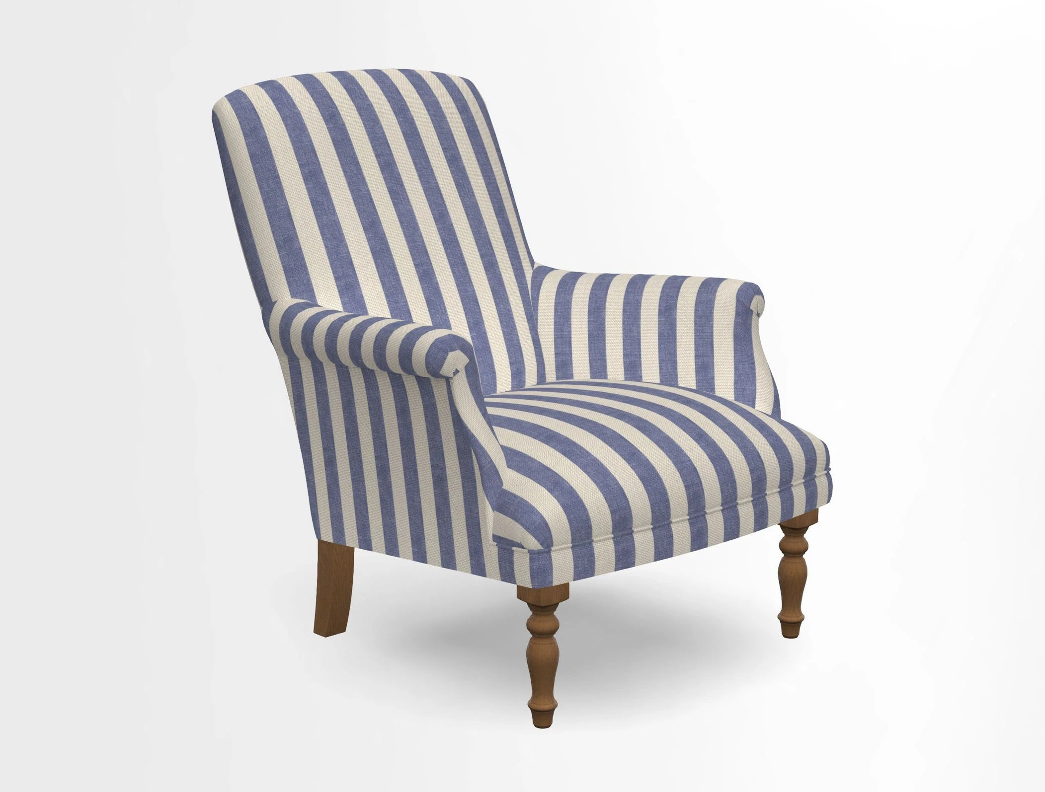 Snape chair in Frond Stripe Small Berry