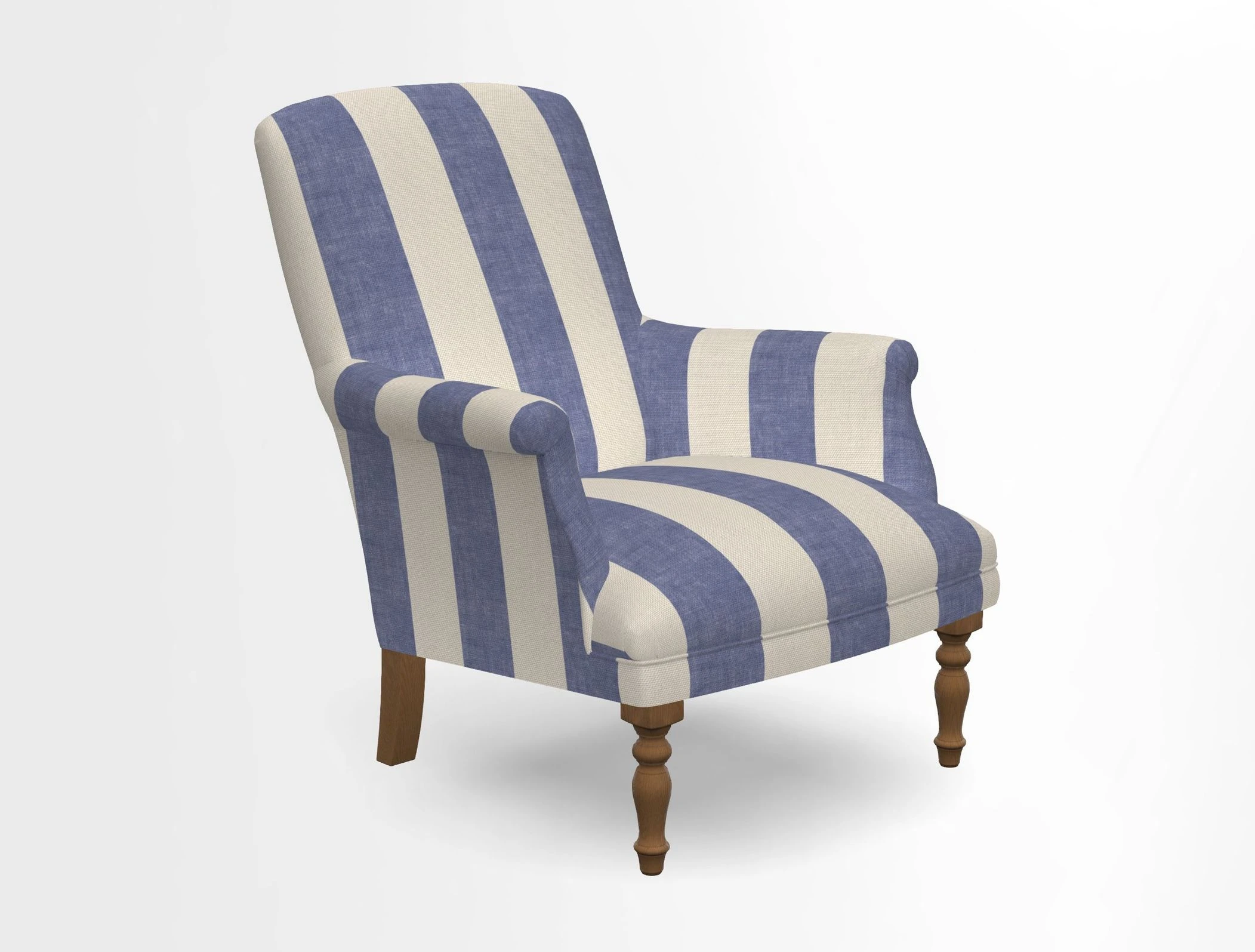 Snape chair in Frond Stripe Small Berry