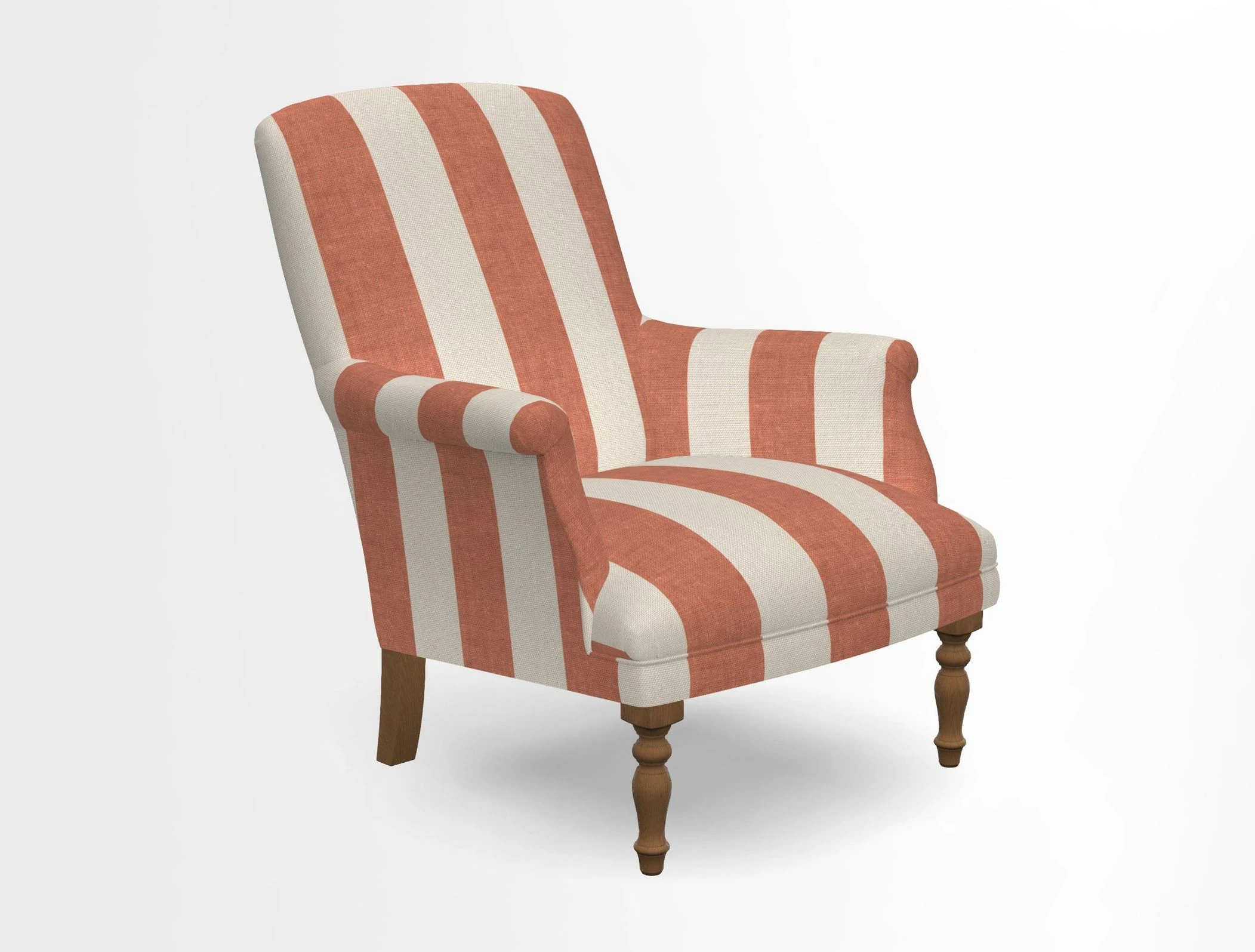 Snape chair in Frond Stripe Small Berry