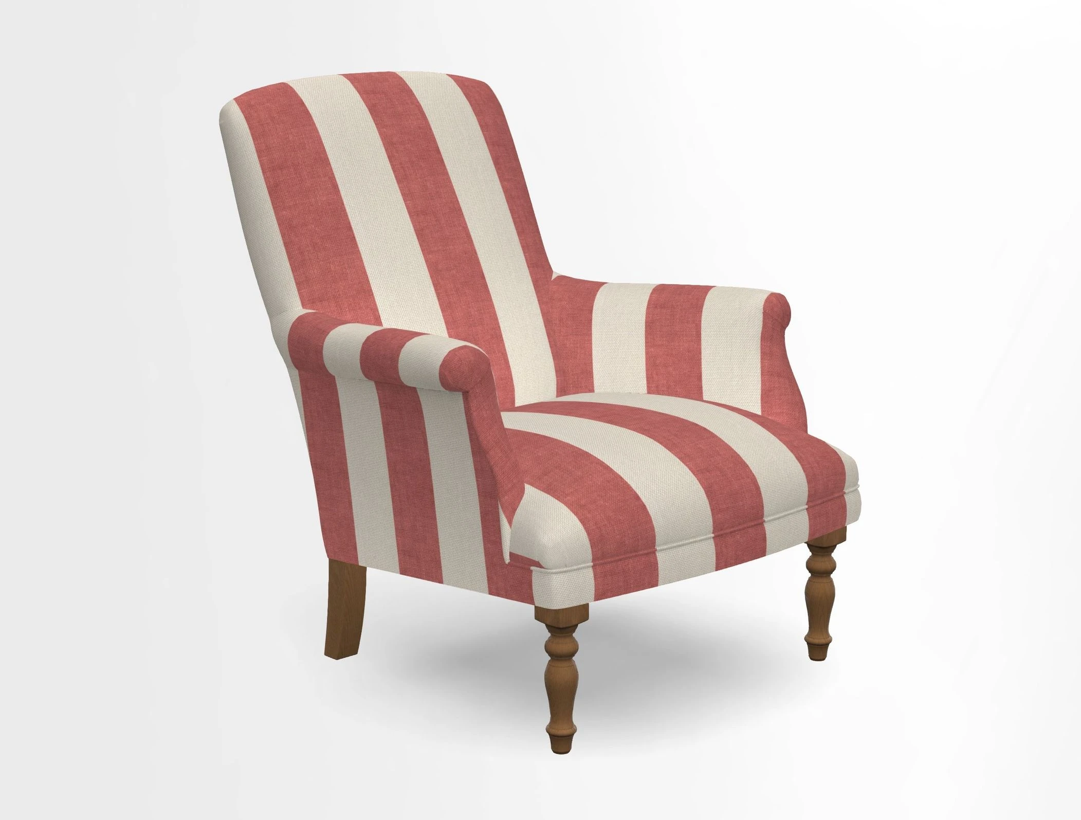 Snape chair in Frond Stripe Small Berry