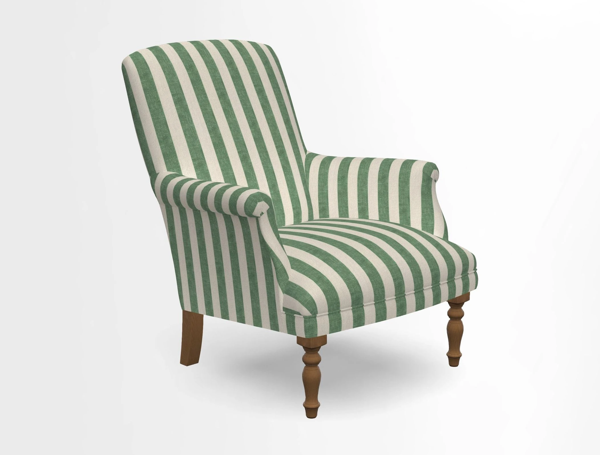Snape chair in Frond Stripe Small Berry