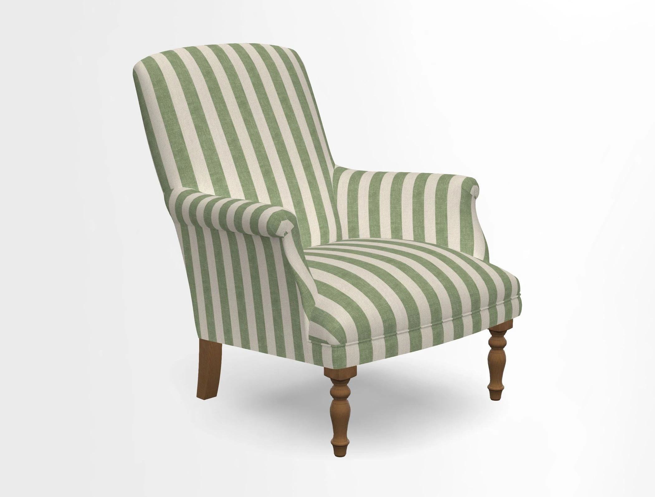 Snape chair in Frond Stripe Small Berry