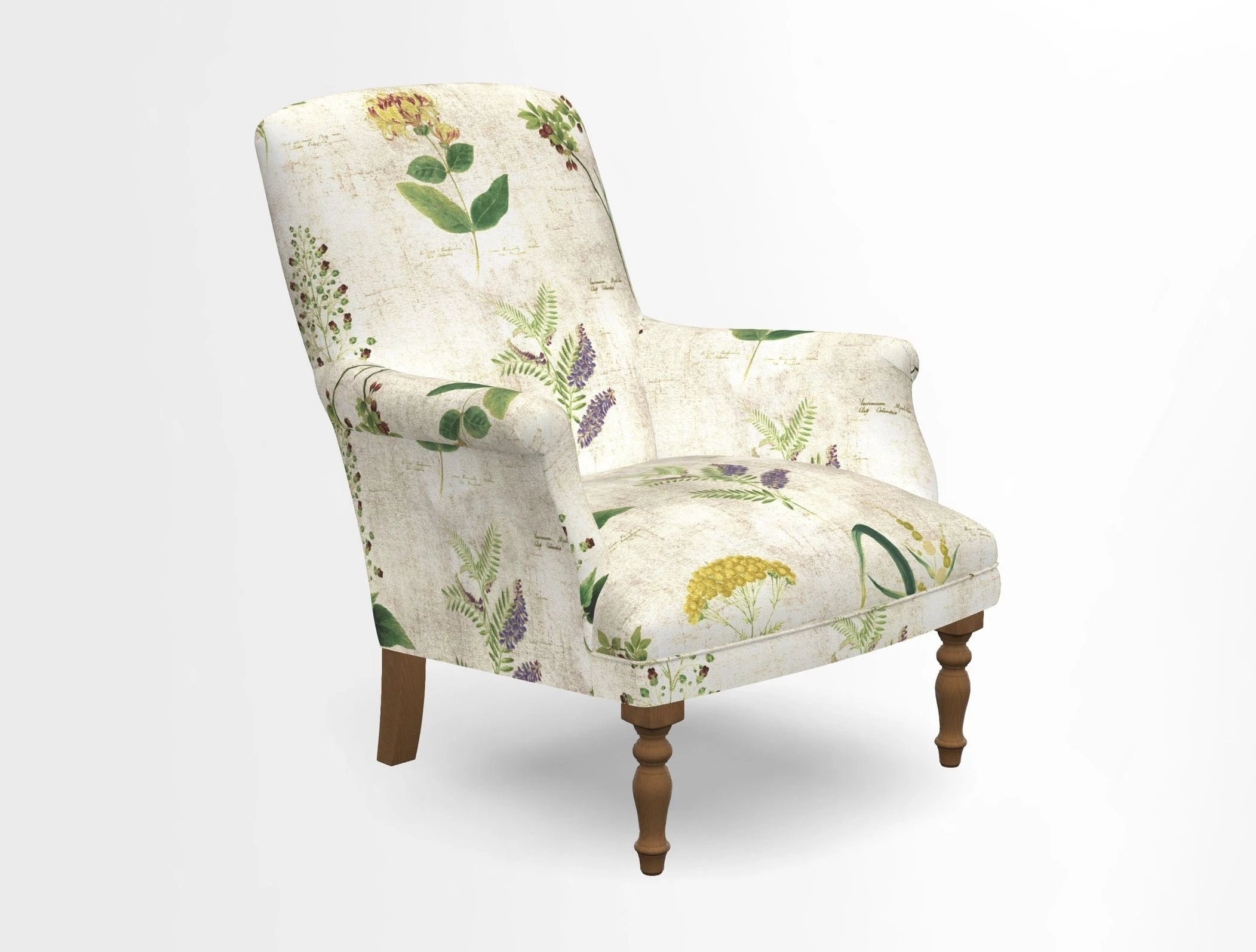Snape chair in Frond Stripe Small Berry