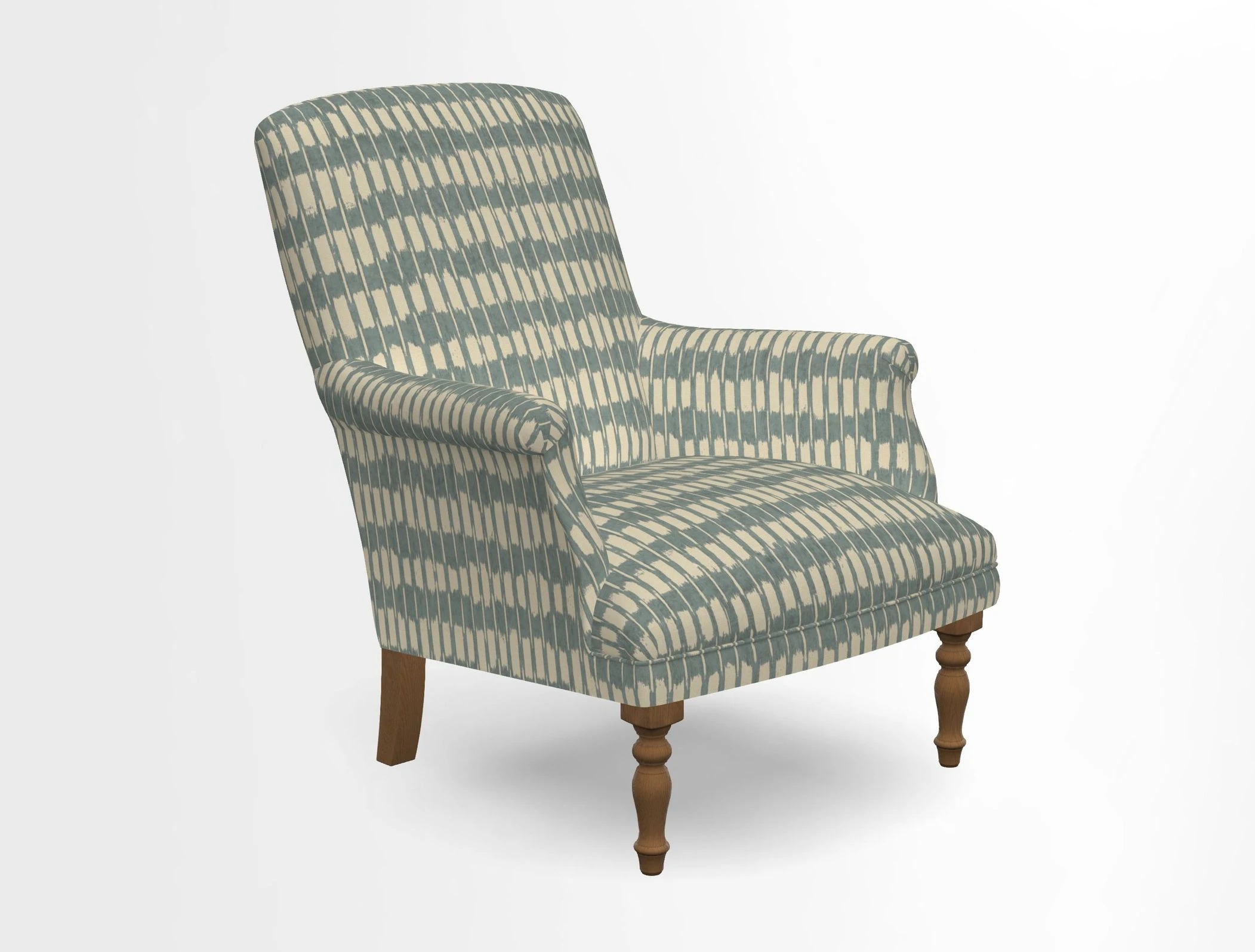 Snape chair in Frond Stripe Small Berry