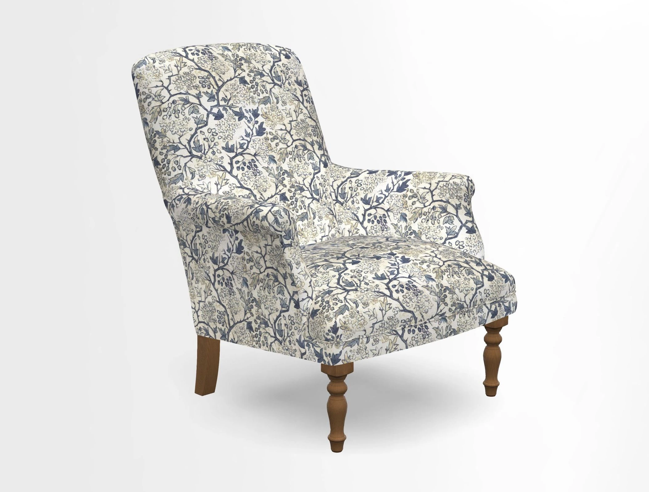 Snape chair in Frond Stripe Small Berry