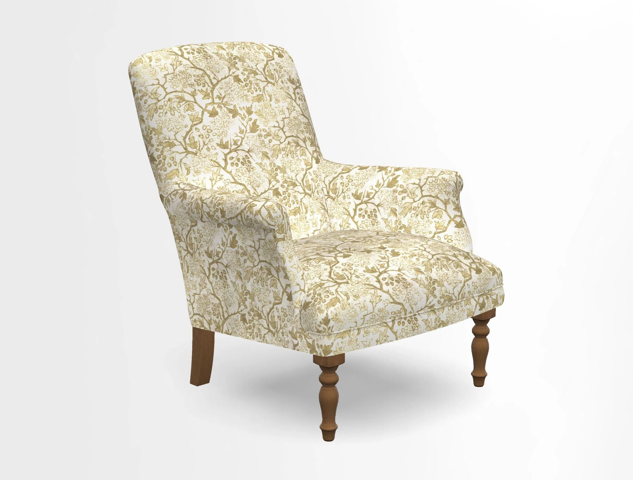 Snape chair in Frond Stripe Small Berry