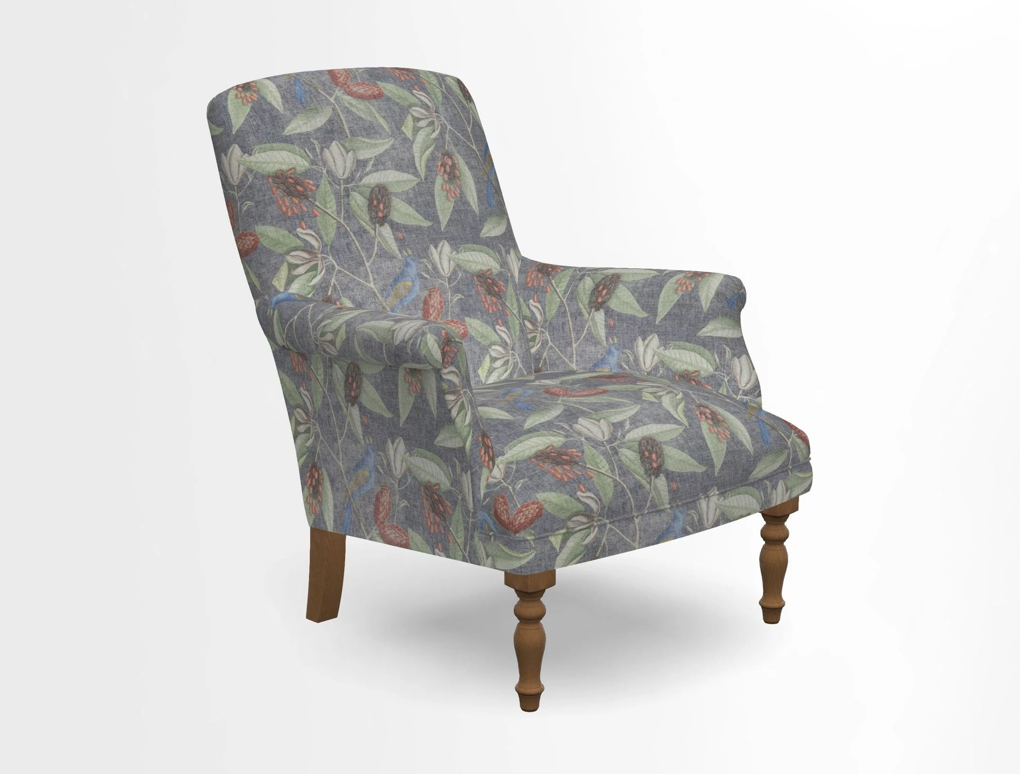 Snape chair in Frond Stripe Small Berry