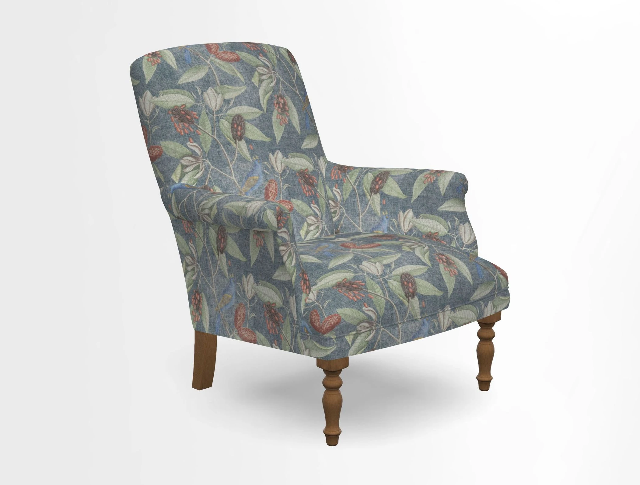 Snape chair in Frond Stripe Small Berry