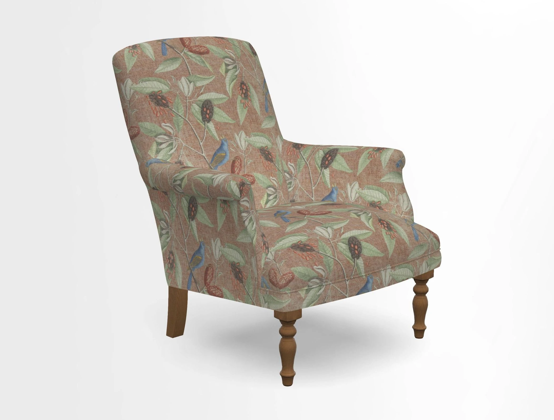 Snape chair in Frond Stripe Small Berry