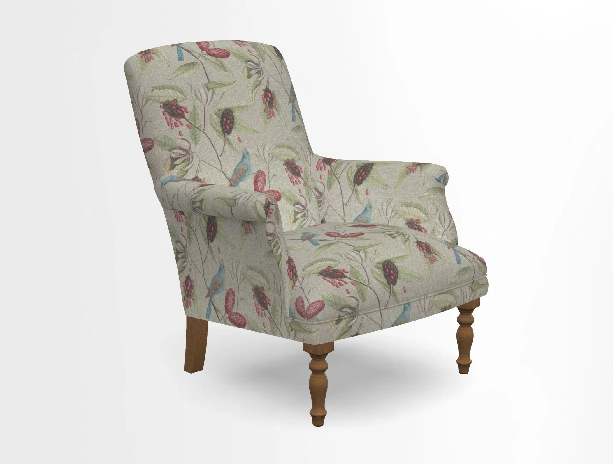 Snape chair in Frond Stripe Small Berry