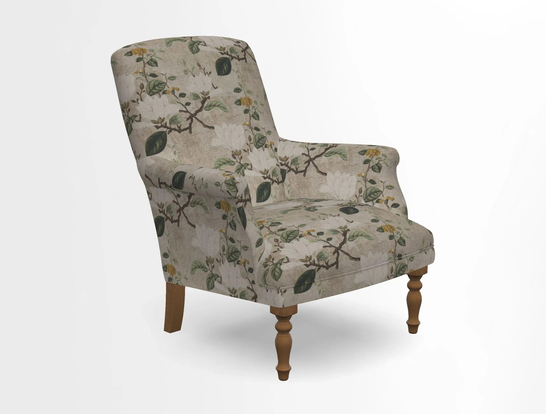 Snape chair in Frond Stripe Small Berry