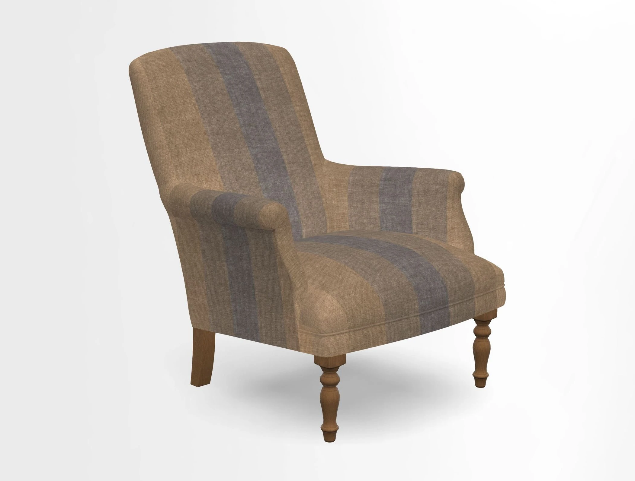 Snape chair in Frond Stripe Small Berry