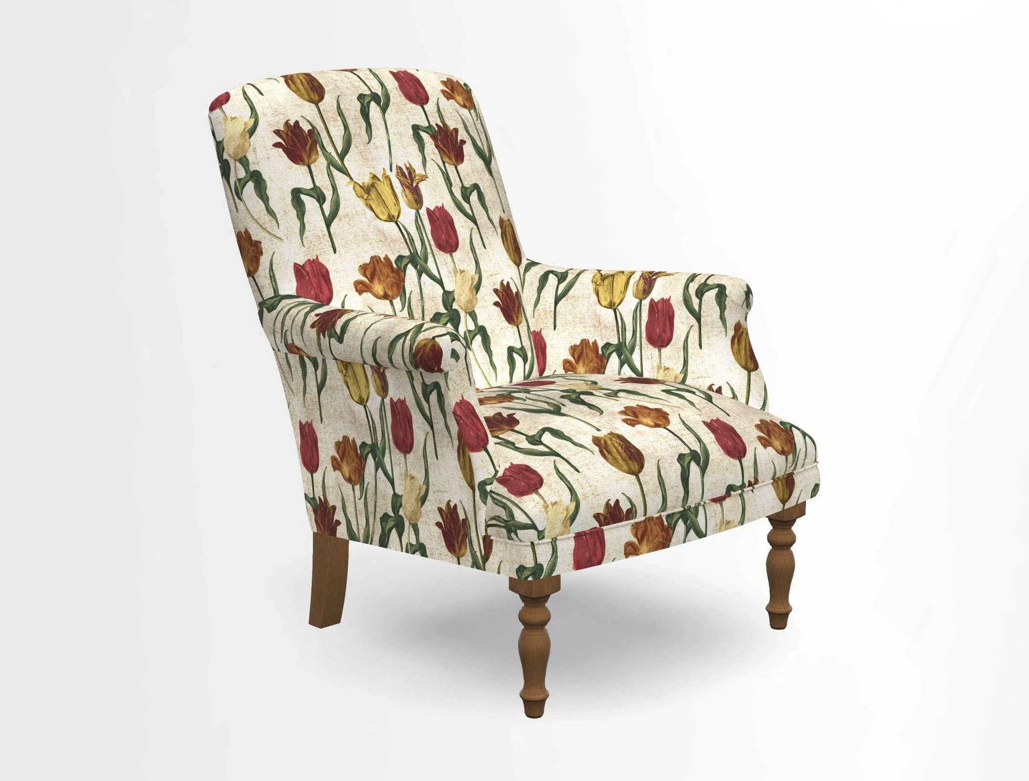 Snape chair in Frond Stripe Small Berry