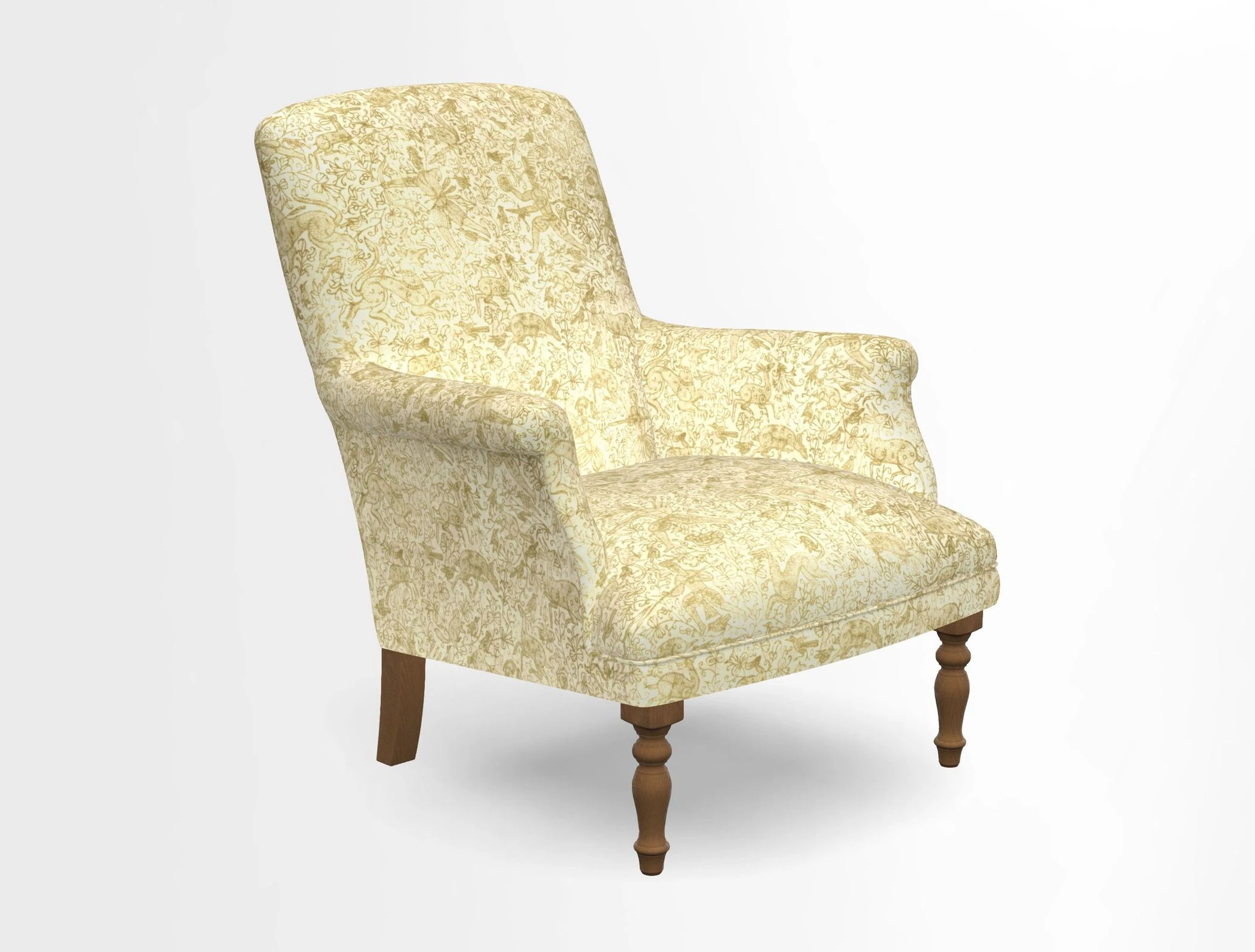 Snape chair in Frond Stripe Small Berry