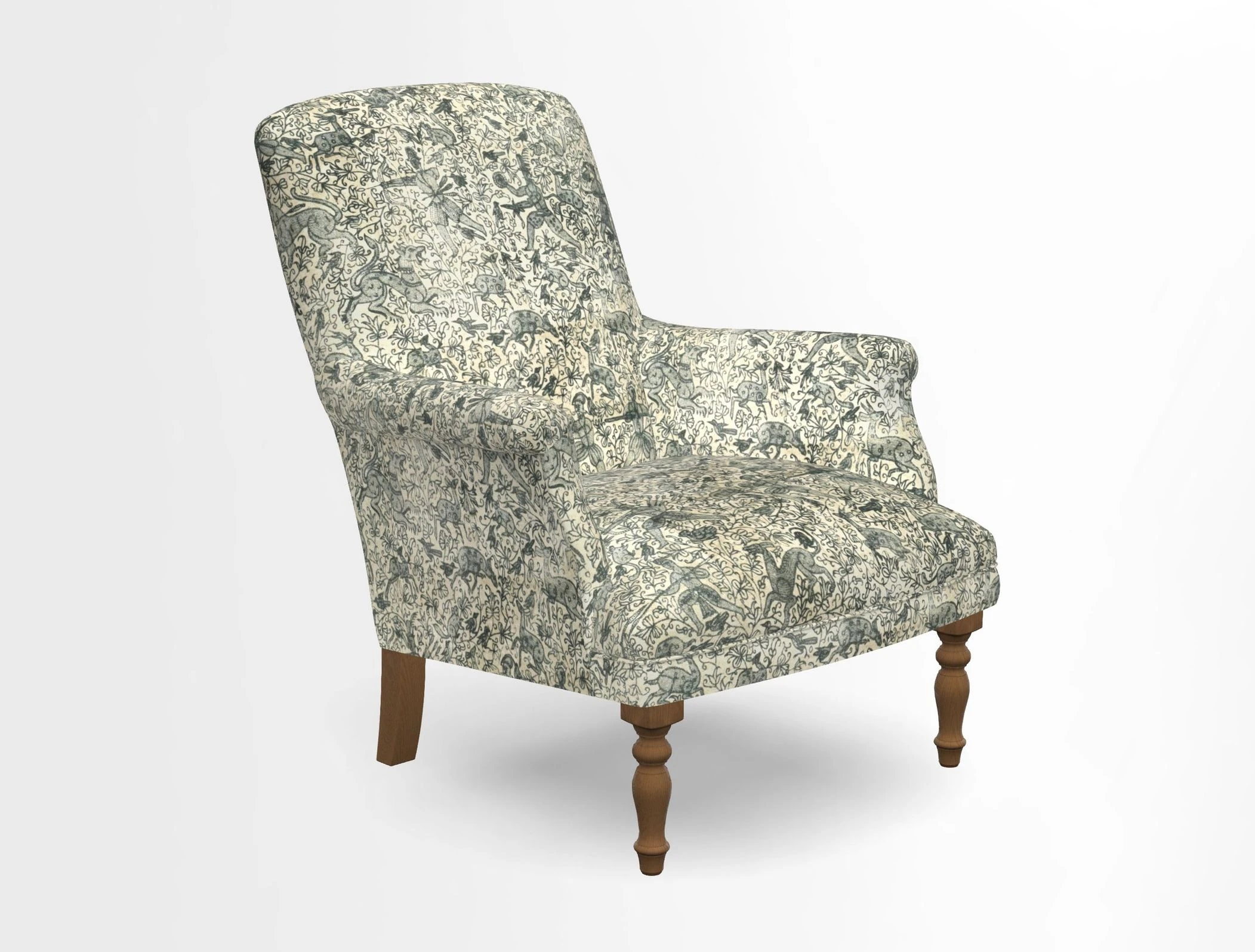 Snape chair in Frond Stripe Small Berry