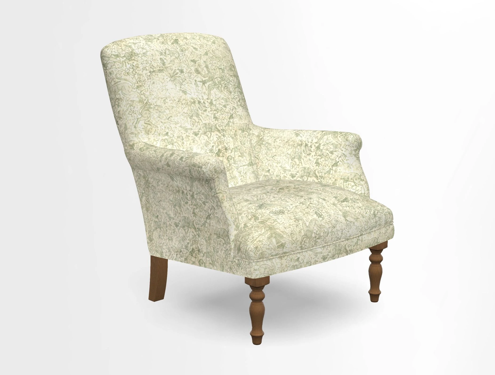 Snape chair in Frond Stripe Small Berry