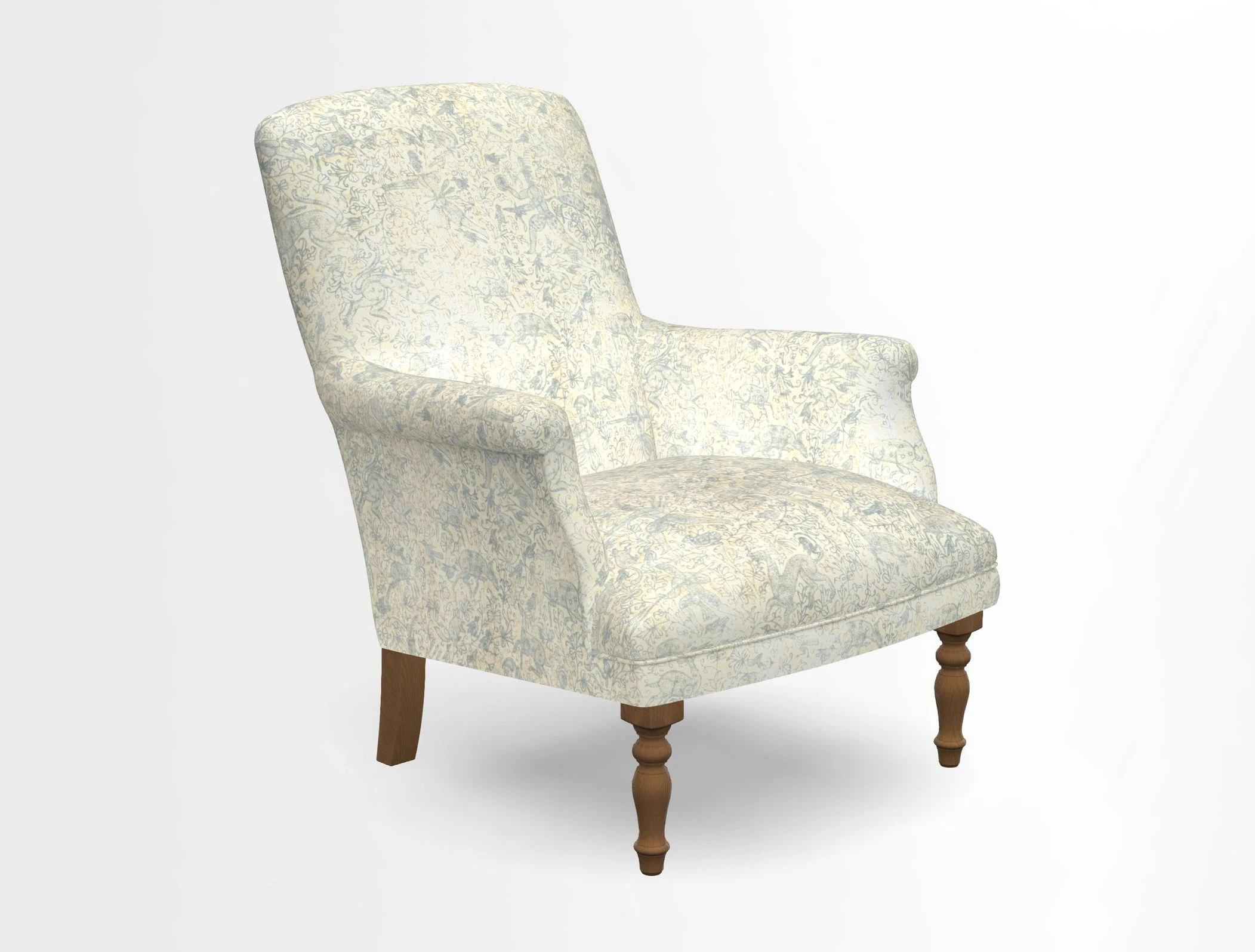 Snape chair in Frond Stripe Small Berry