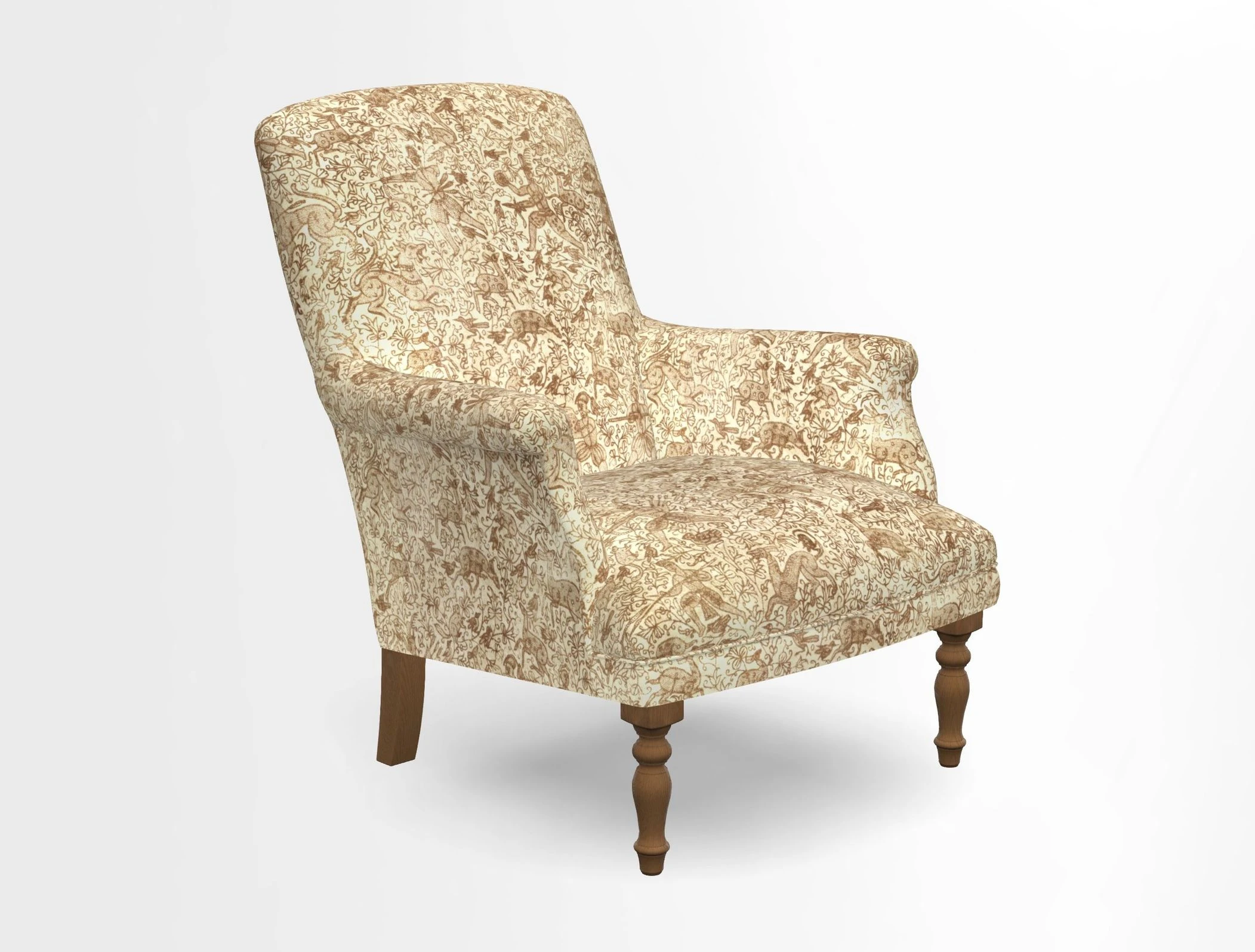 Snape chair in Frond Stripe Small Berry