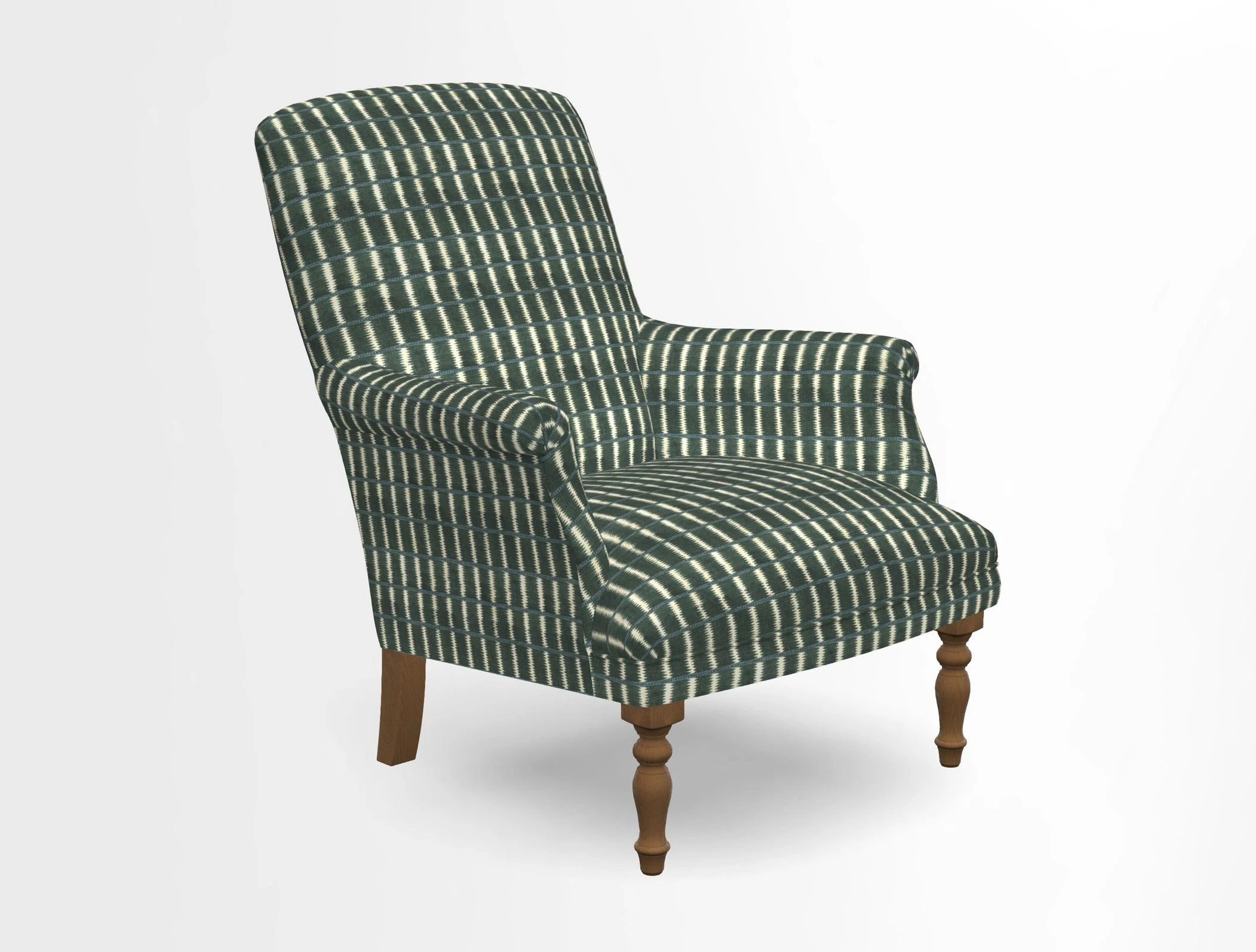 Snape chair in Frond Stripe Small Berry