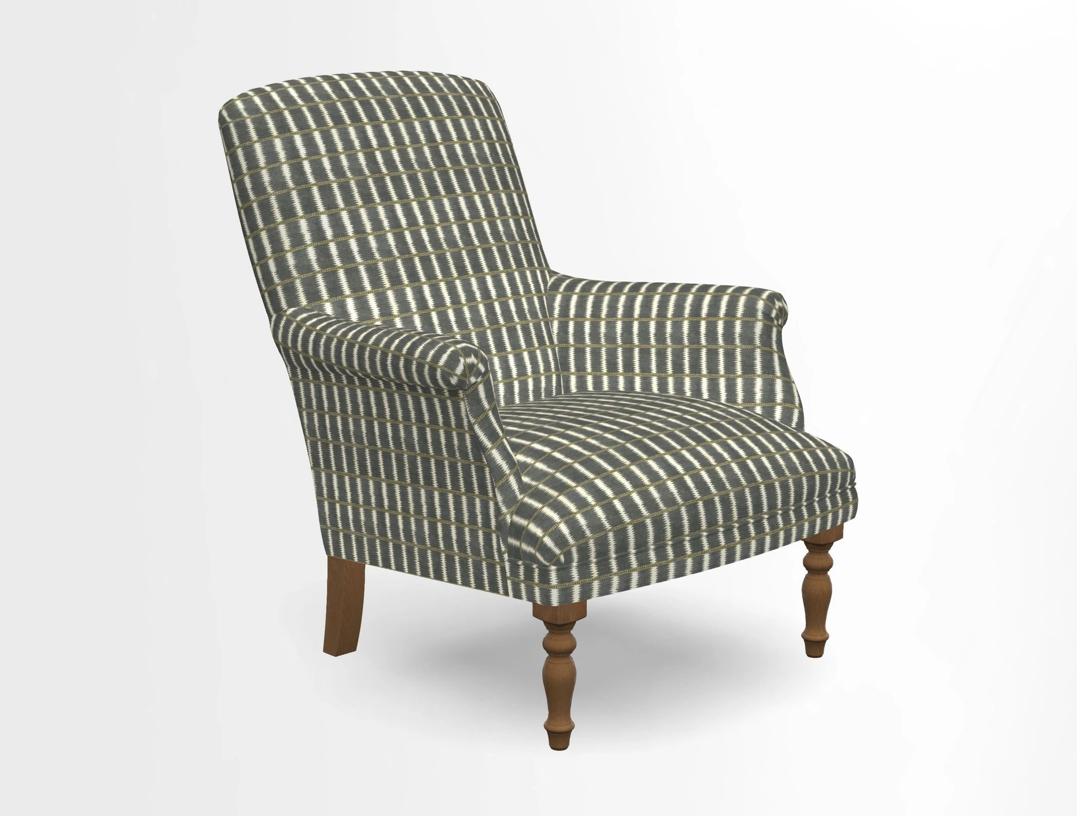 Snape chair in Frond Stripe Small Berry
